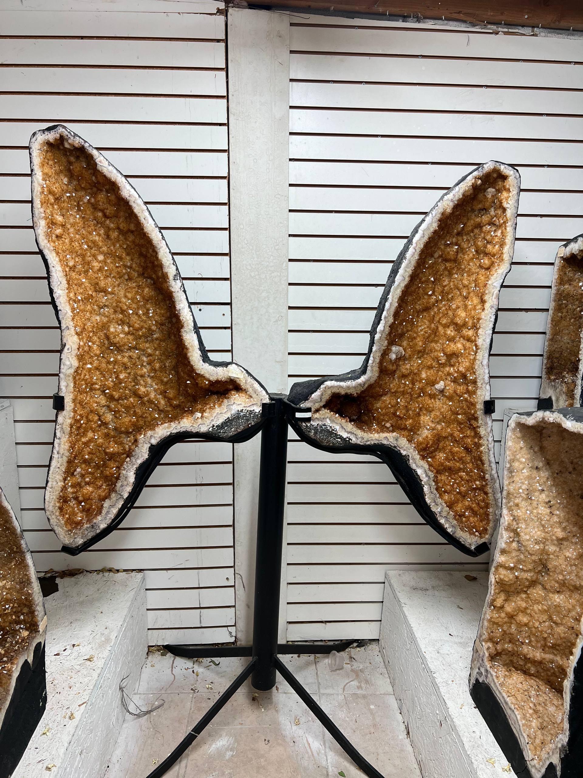 Citrine butterfly wings with stand – view 3