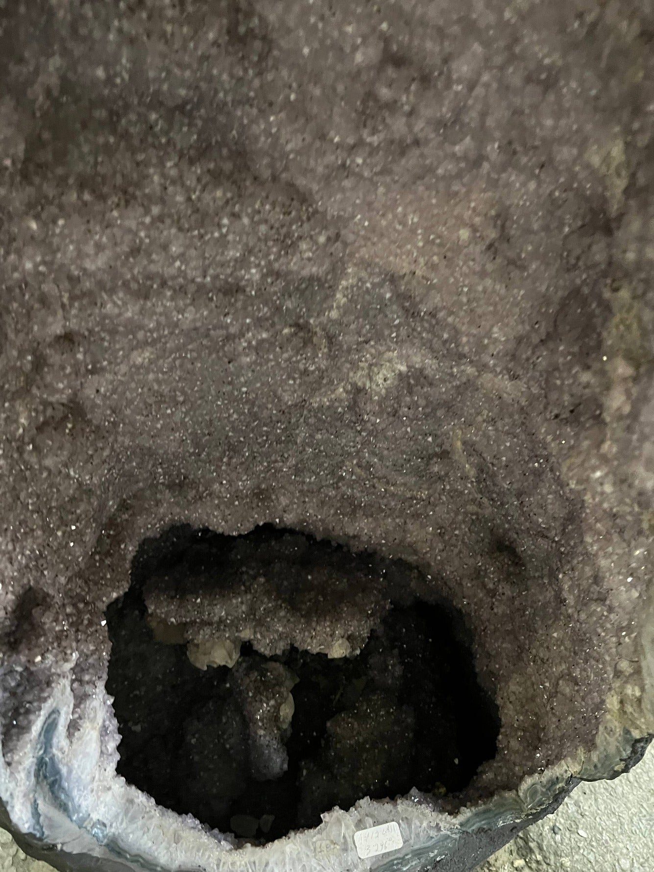 Tall Amethyst Tower Geode – interior cavity