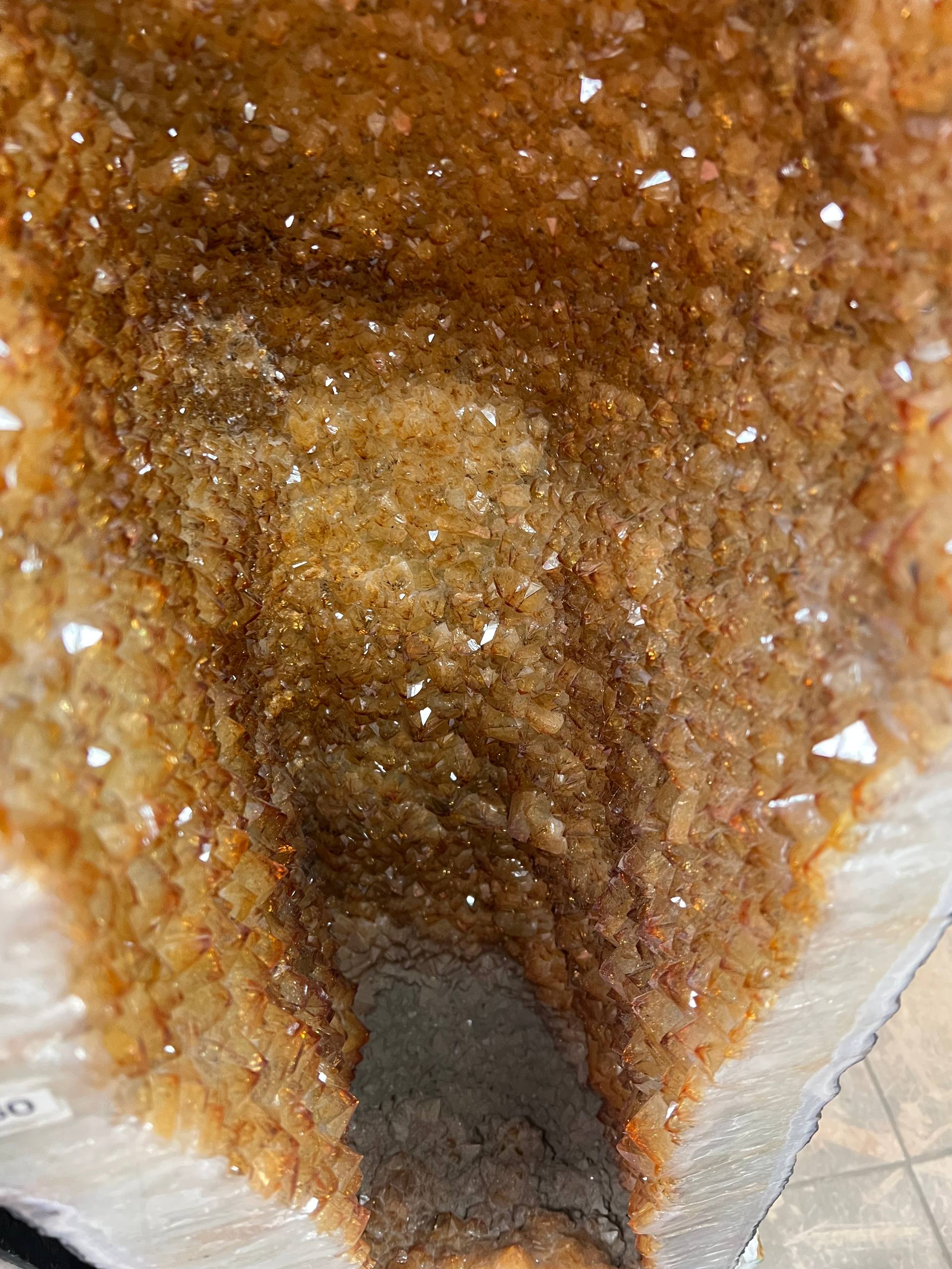 Big tall geode tower standing alone citrine – view 8