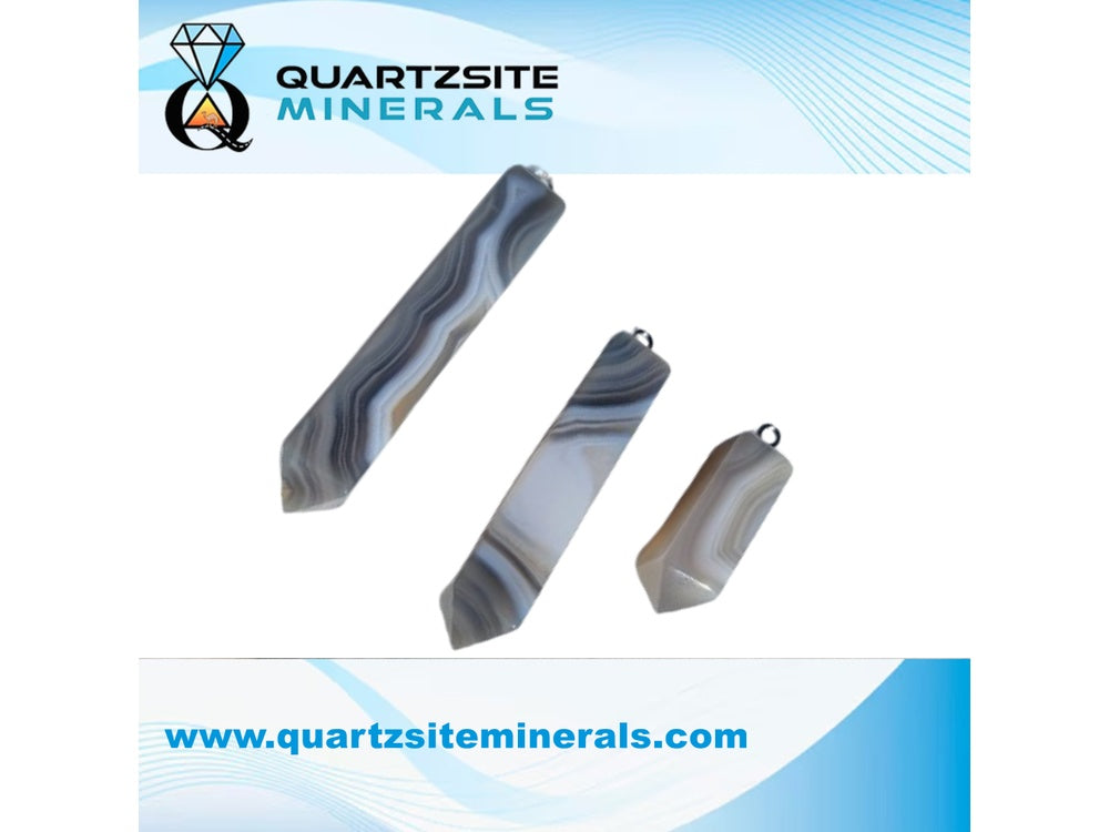 Agate Banded Pendants
