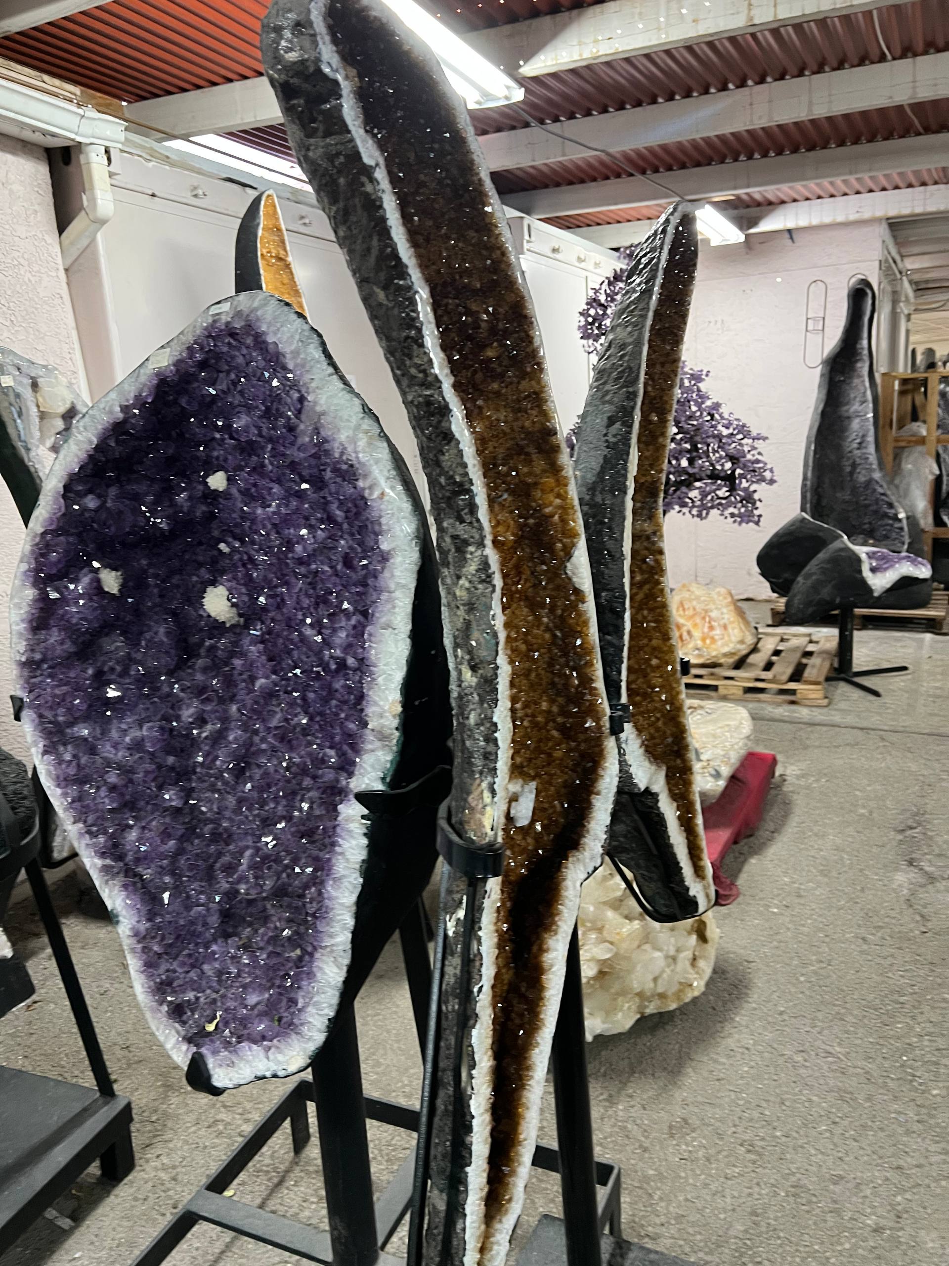 Beautiful citrine wings on stands – view 3