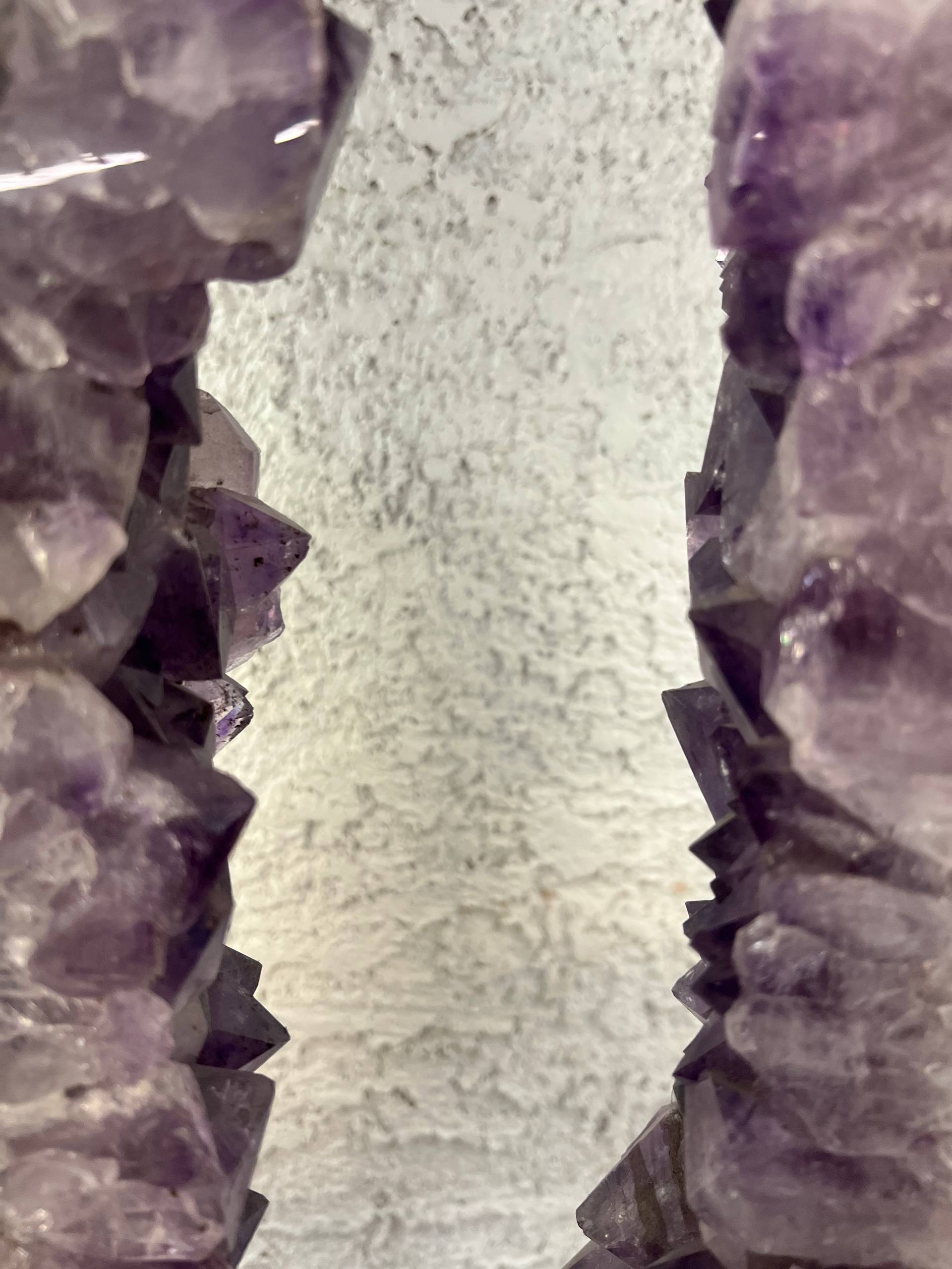 Amethyst Geode large slab tall on stands – view 8