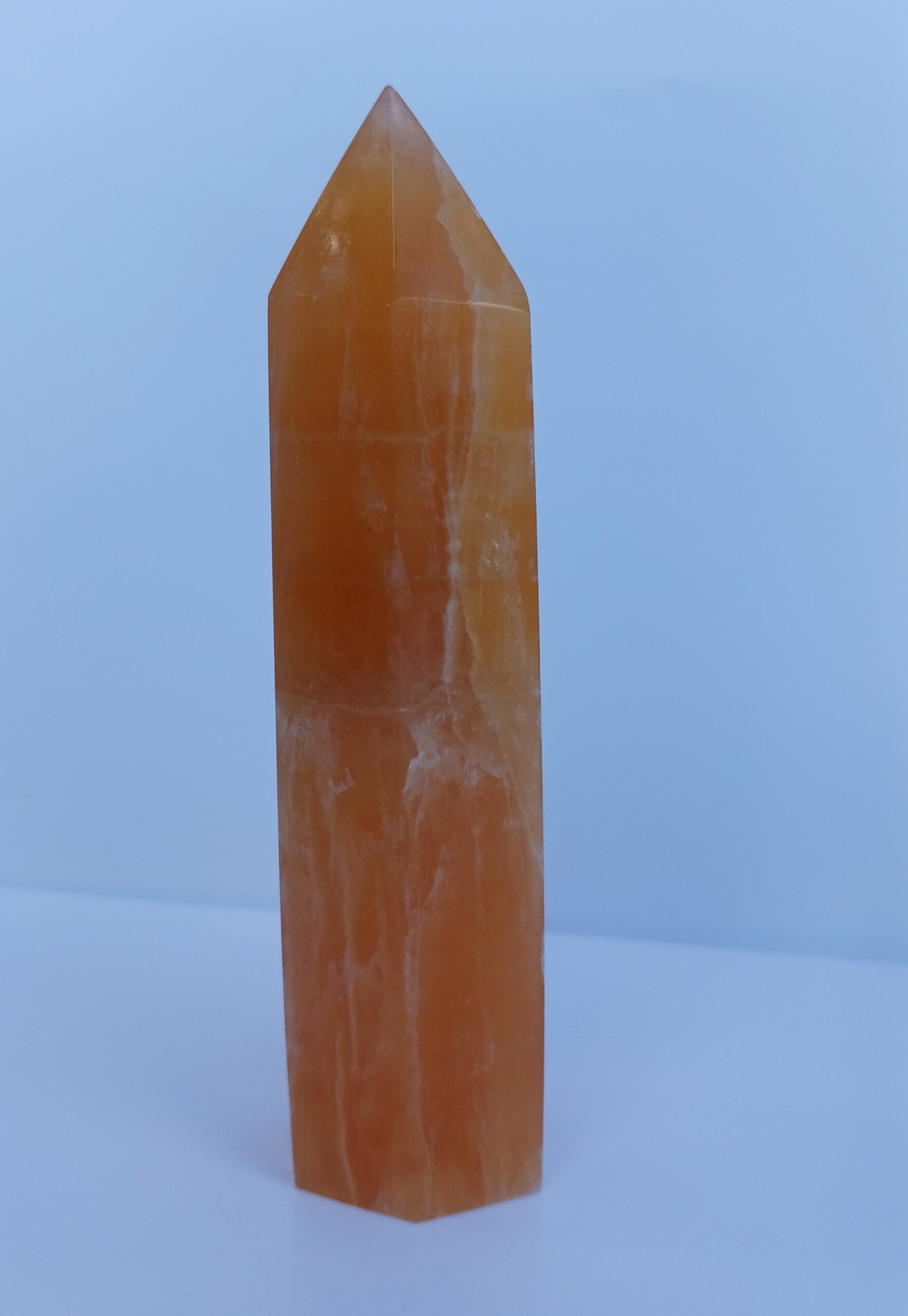 Orange Calcite Crystal Tower