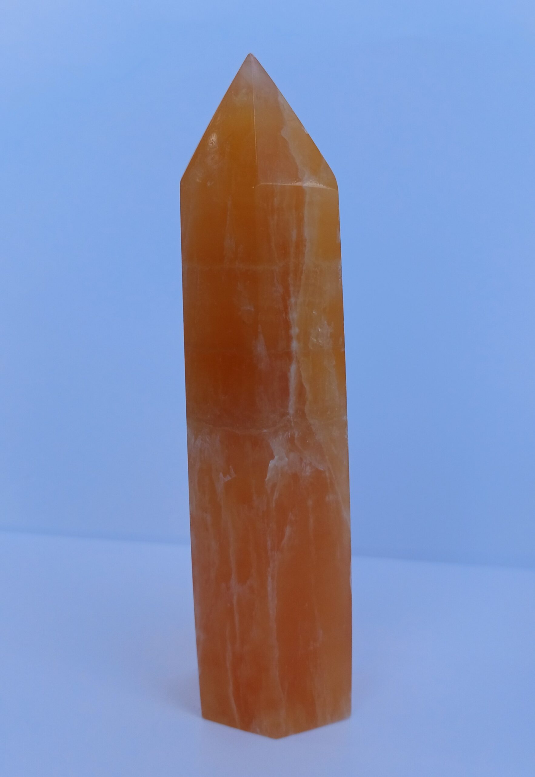 Orange Calcite Crystal Tower
