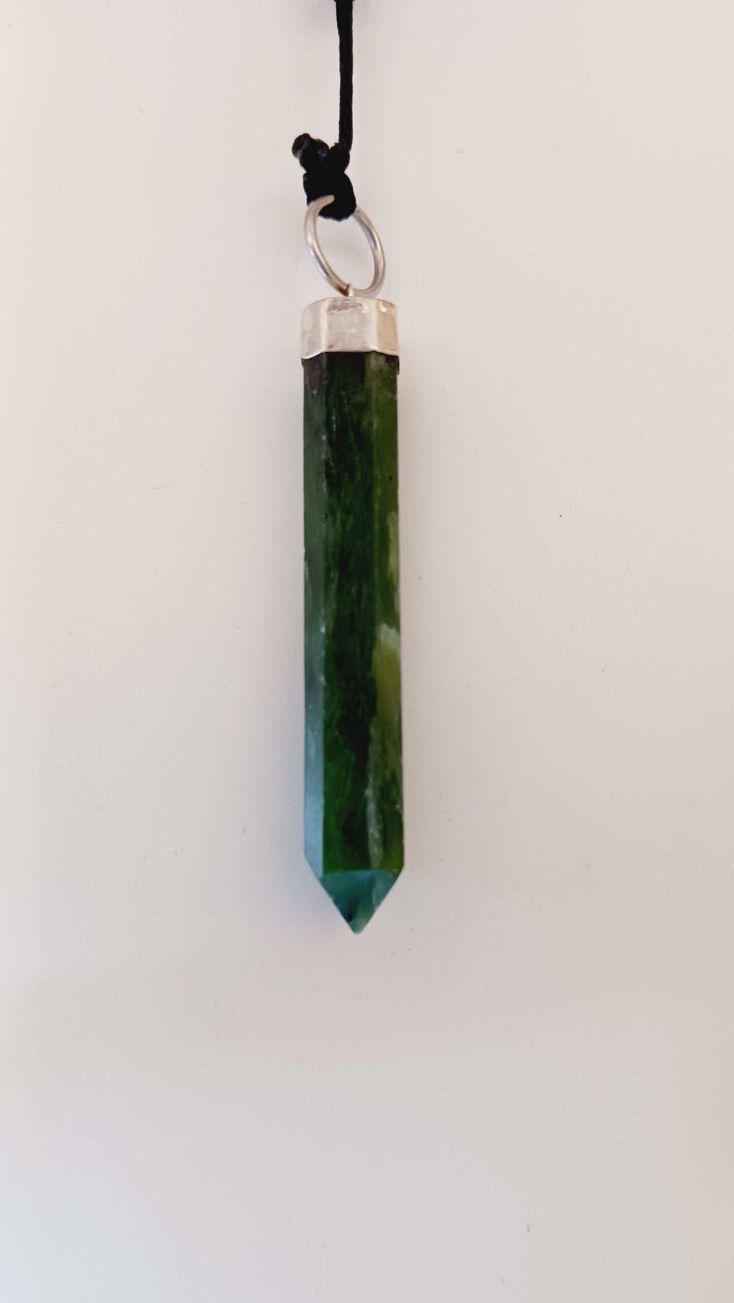 Nephrite Jade Crystal Tower Pendant
