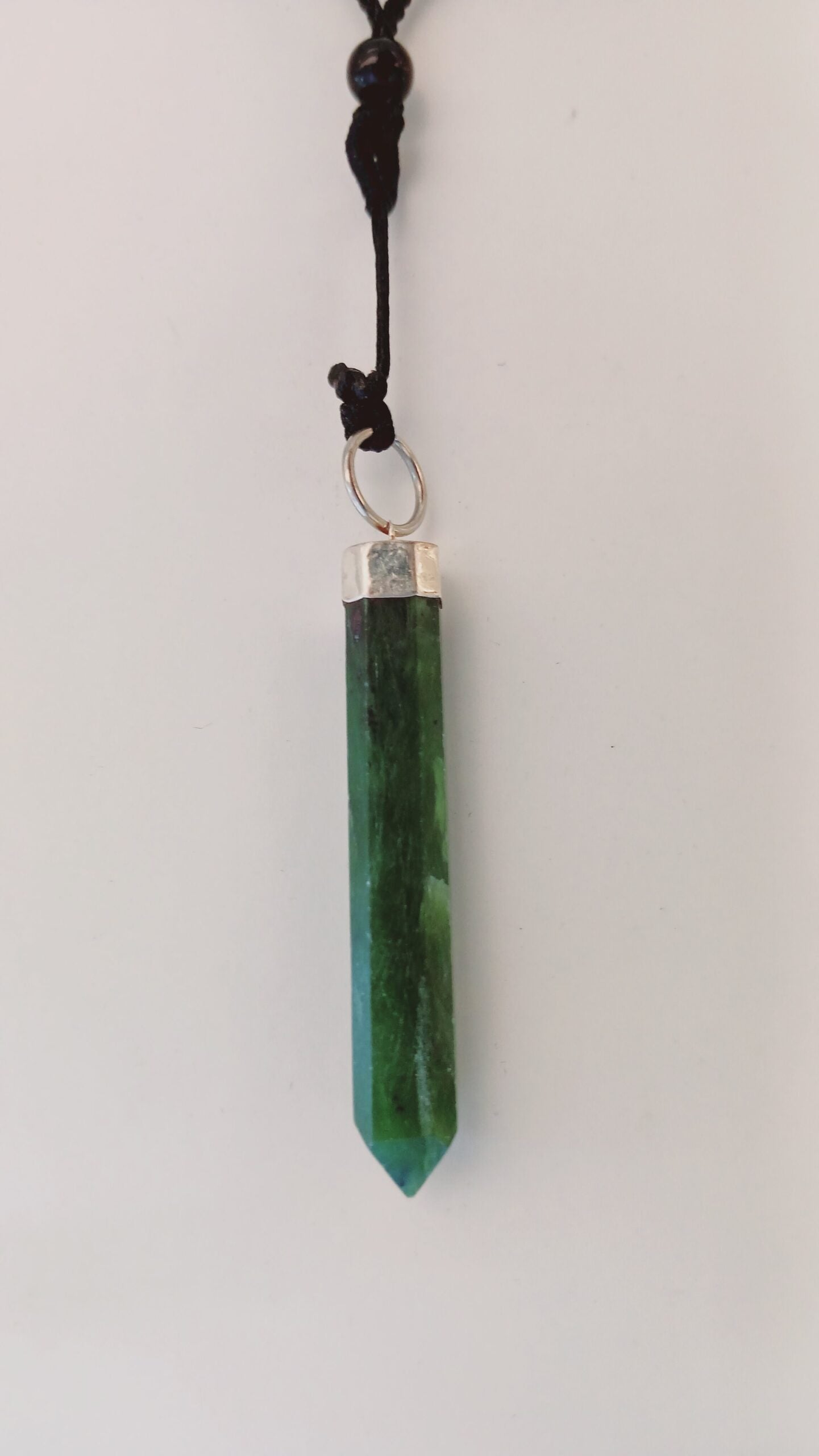 Nephrite Jade Crystal Tower Pendant