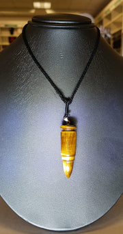 Tiger's Eye Crystal Bullet Pendant