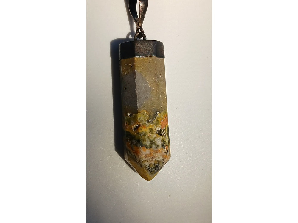 Bumblebee Jasper Crystal Tower Pendant