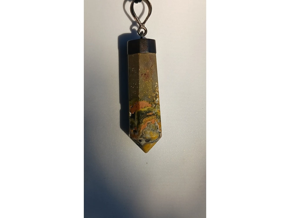 Bumblebee Jasper Crystal Tower Pendant
