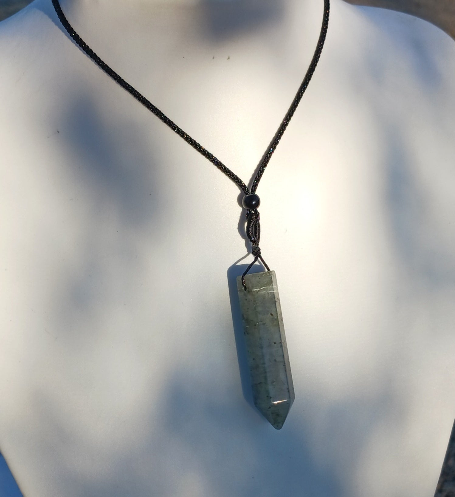 Labradorite Crystal Tower Pendant