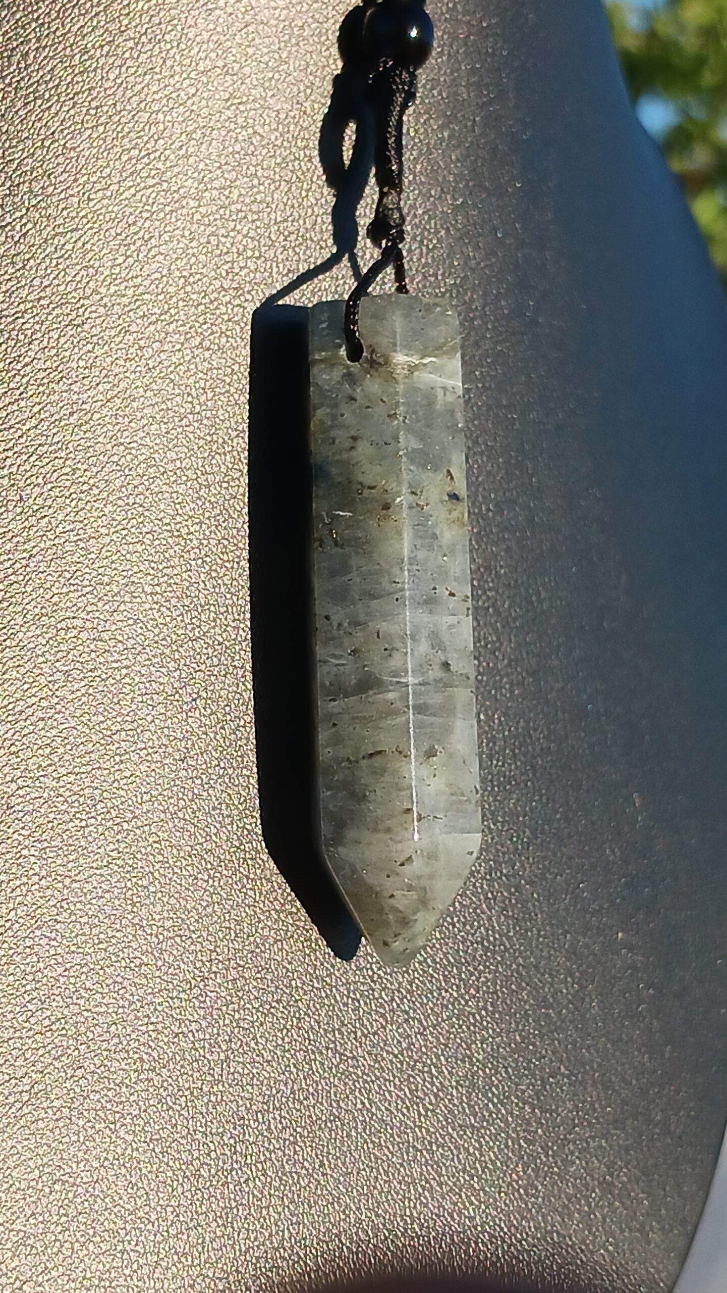 Labradorite Crystal Tower Pendant
