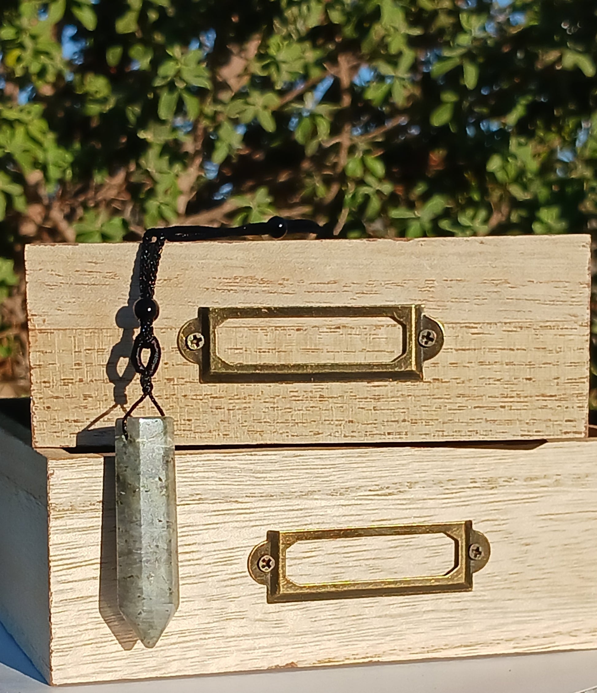 Labradorite Crystal Tower Pendant