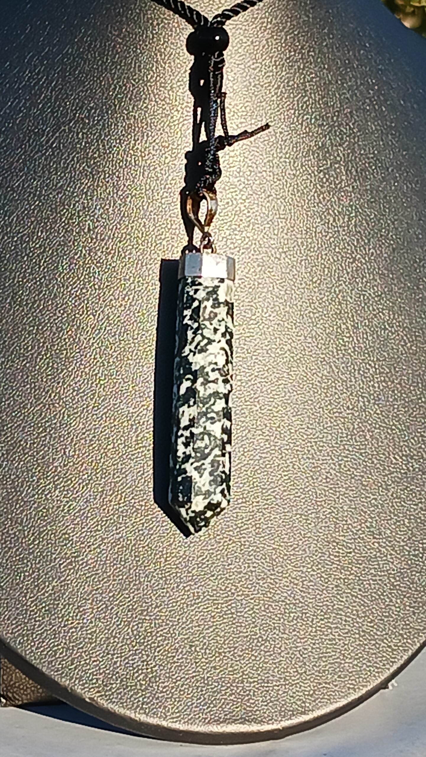 Zebra Jasper Crystal Tower Pendant