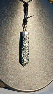 Zebra Jasper Crystal Tower Pendant