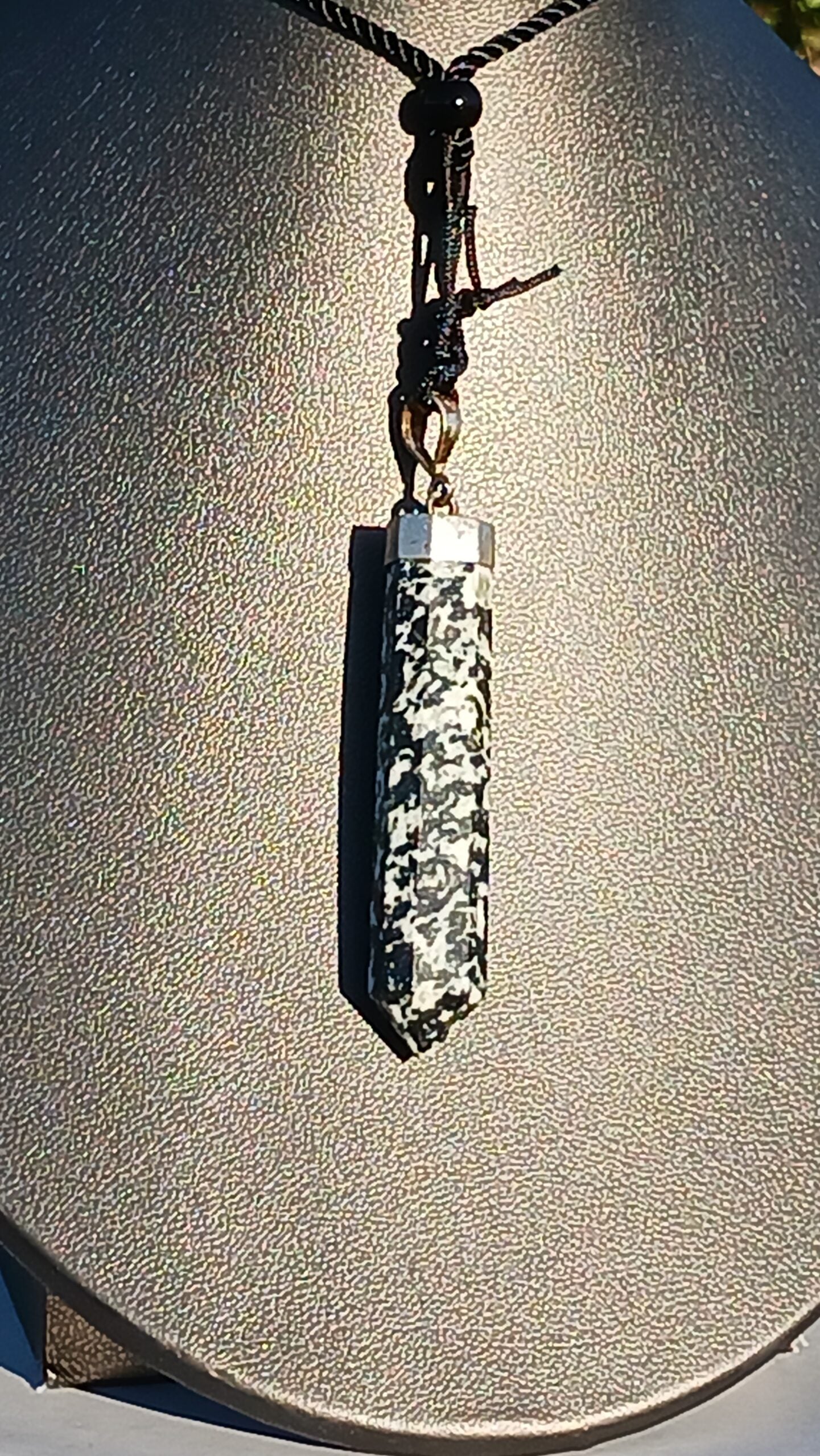 Zebra Jasper Crystal Tower Pendant