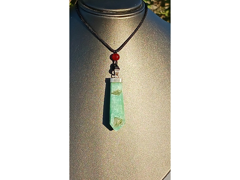 Amazonite Crystal Tower Pendant