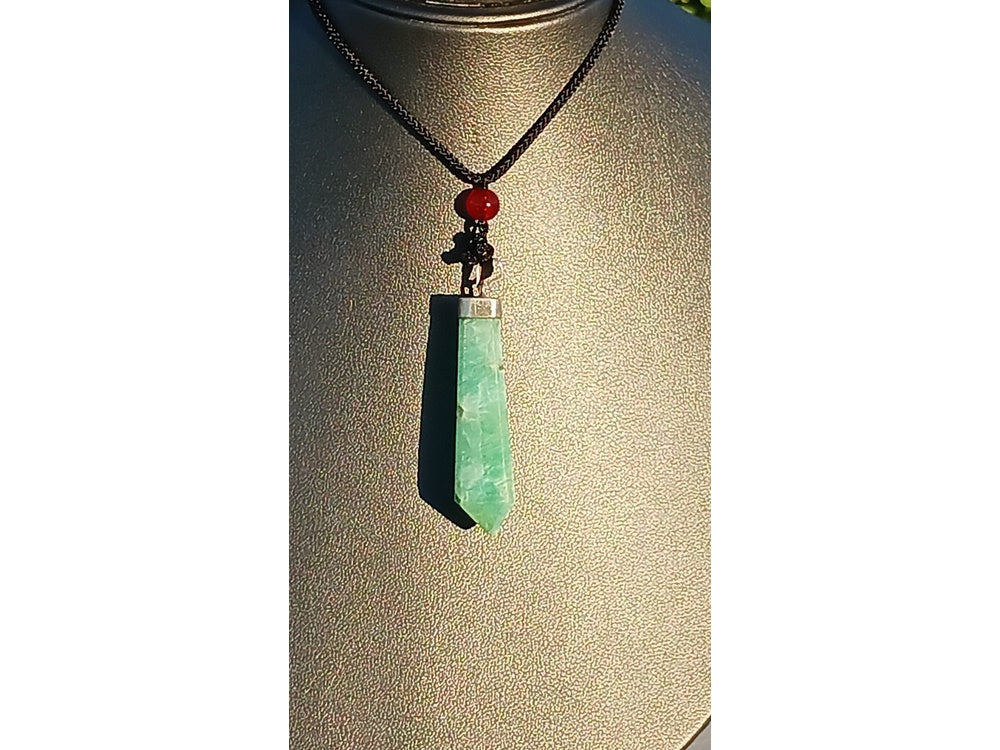Amazonite Crystal Tower Pendant