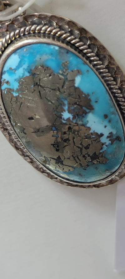 Turquoise with Pyrite Pendant