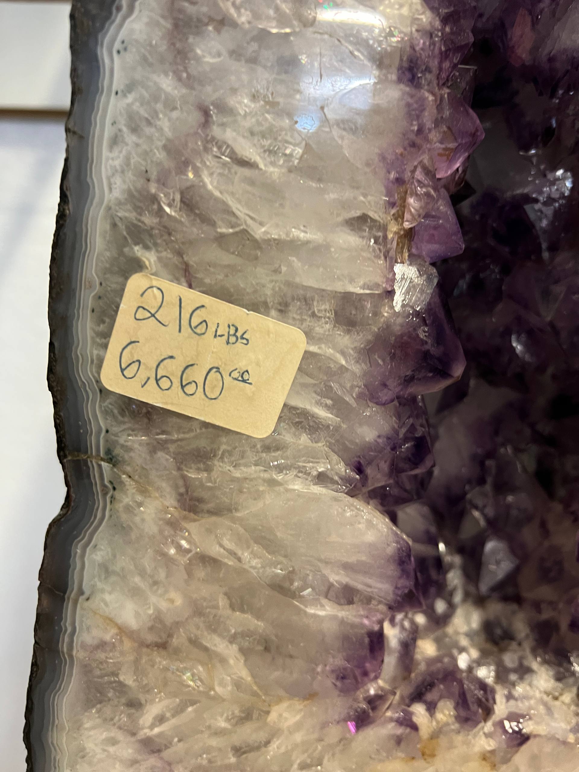 Amethyst tall geode beautiful purple color – view 8
