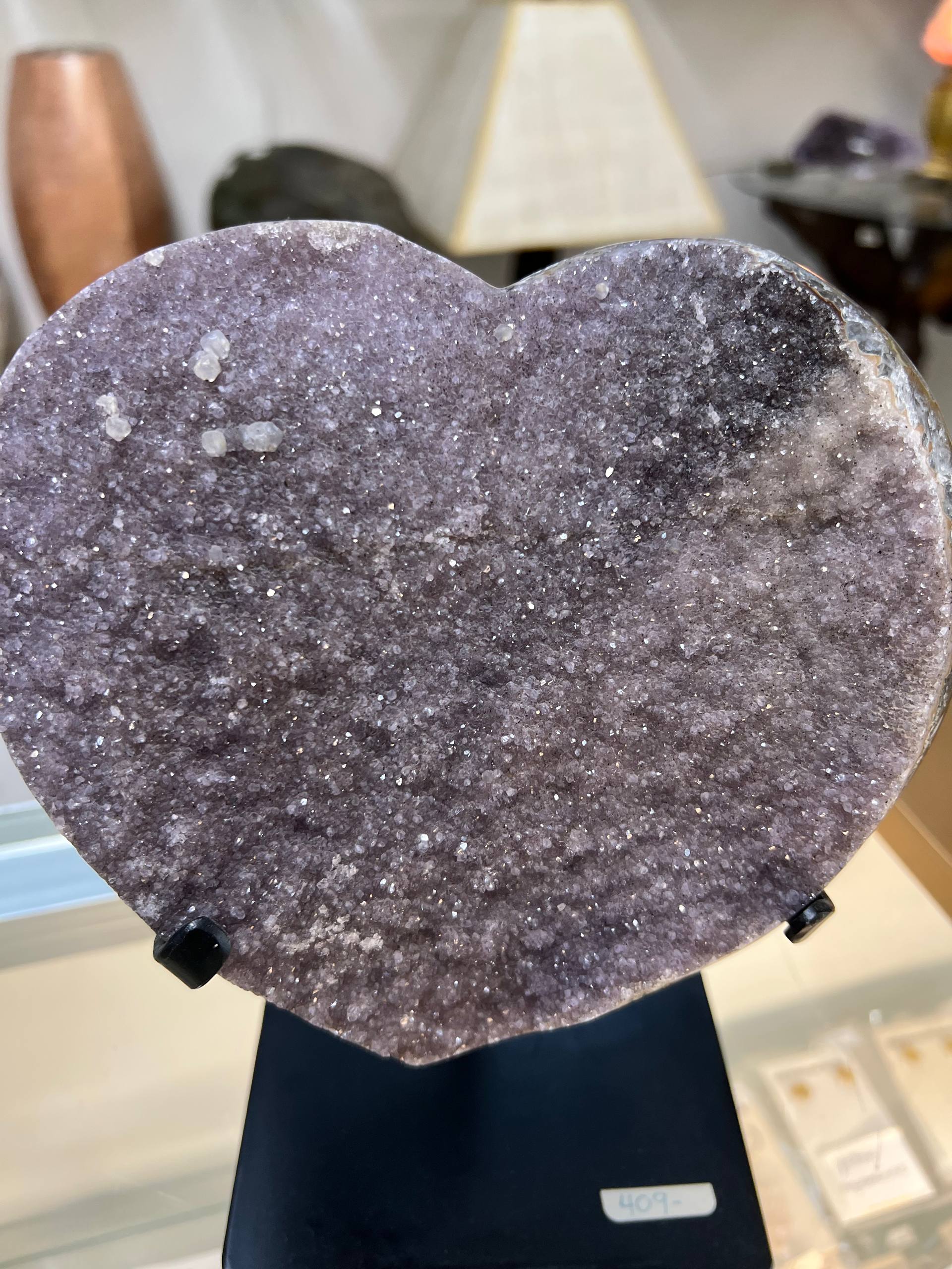 Amethyst hearts on stands – view 8