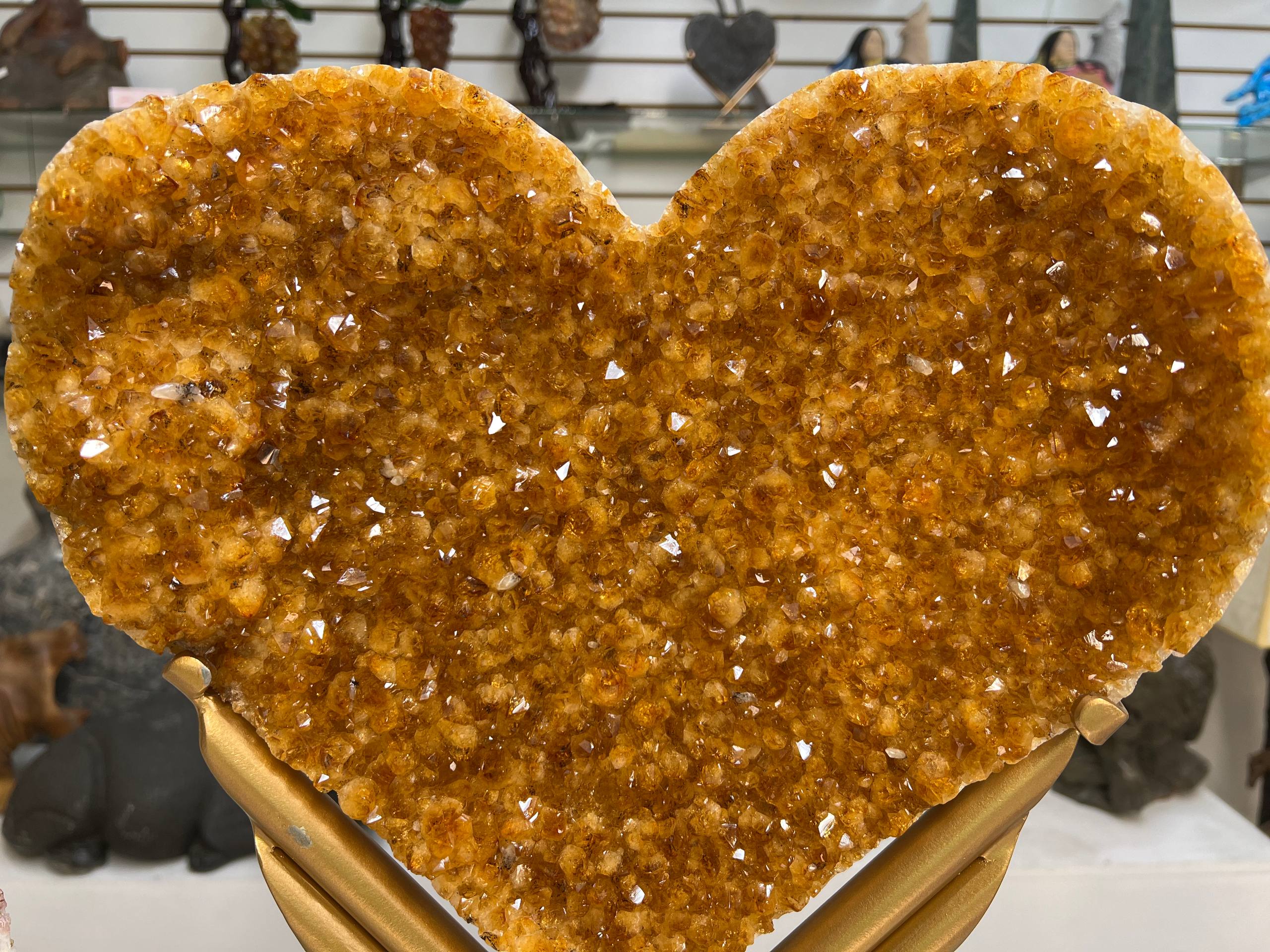 Citrine hearts on stand – view 8