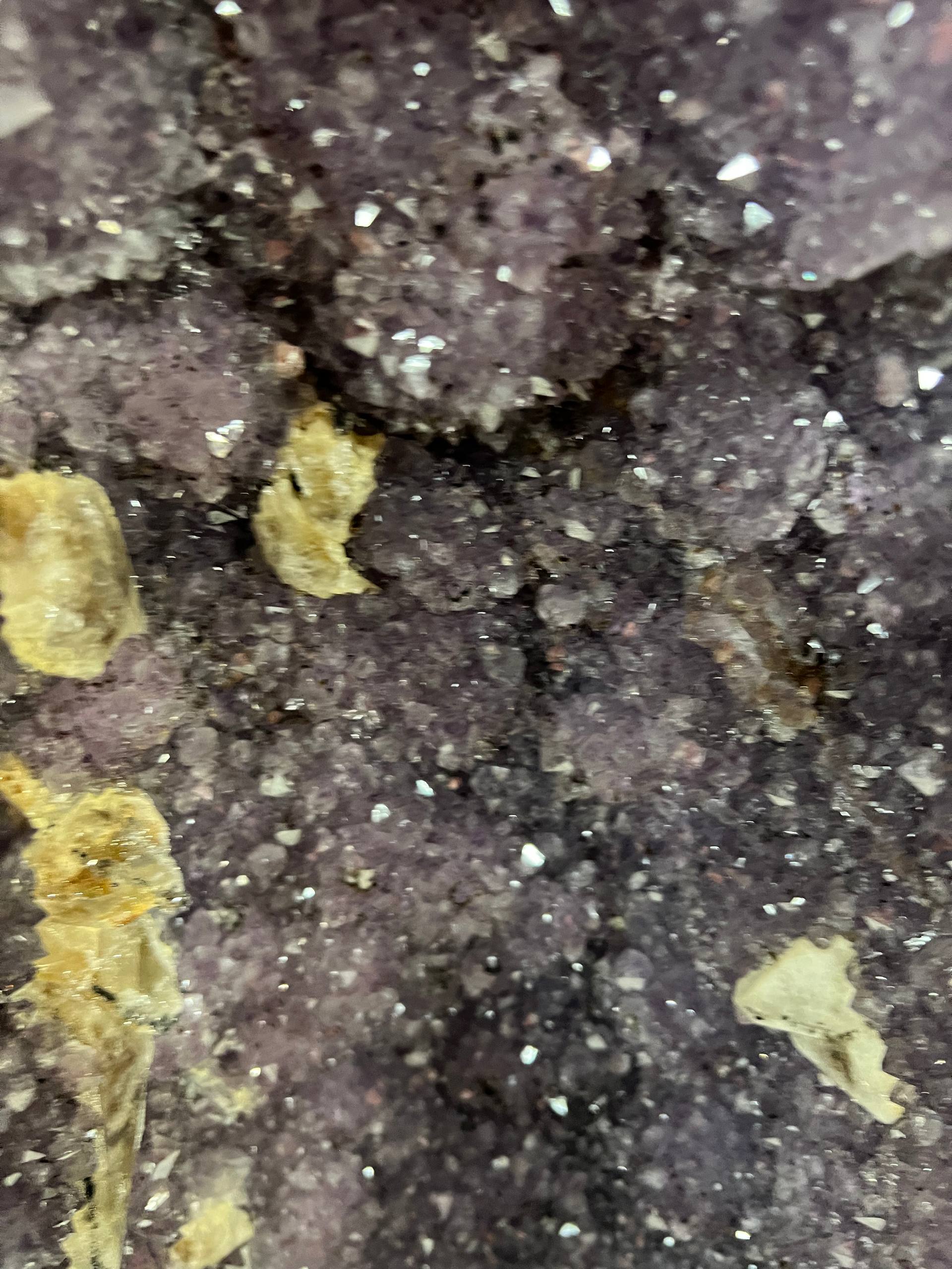 Amethyst geode with calcite – view 3
