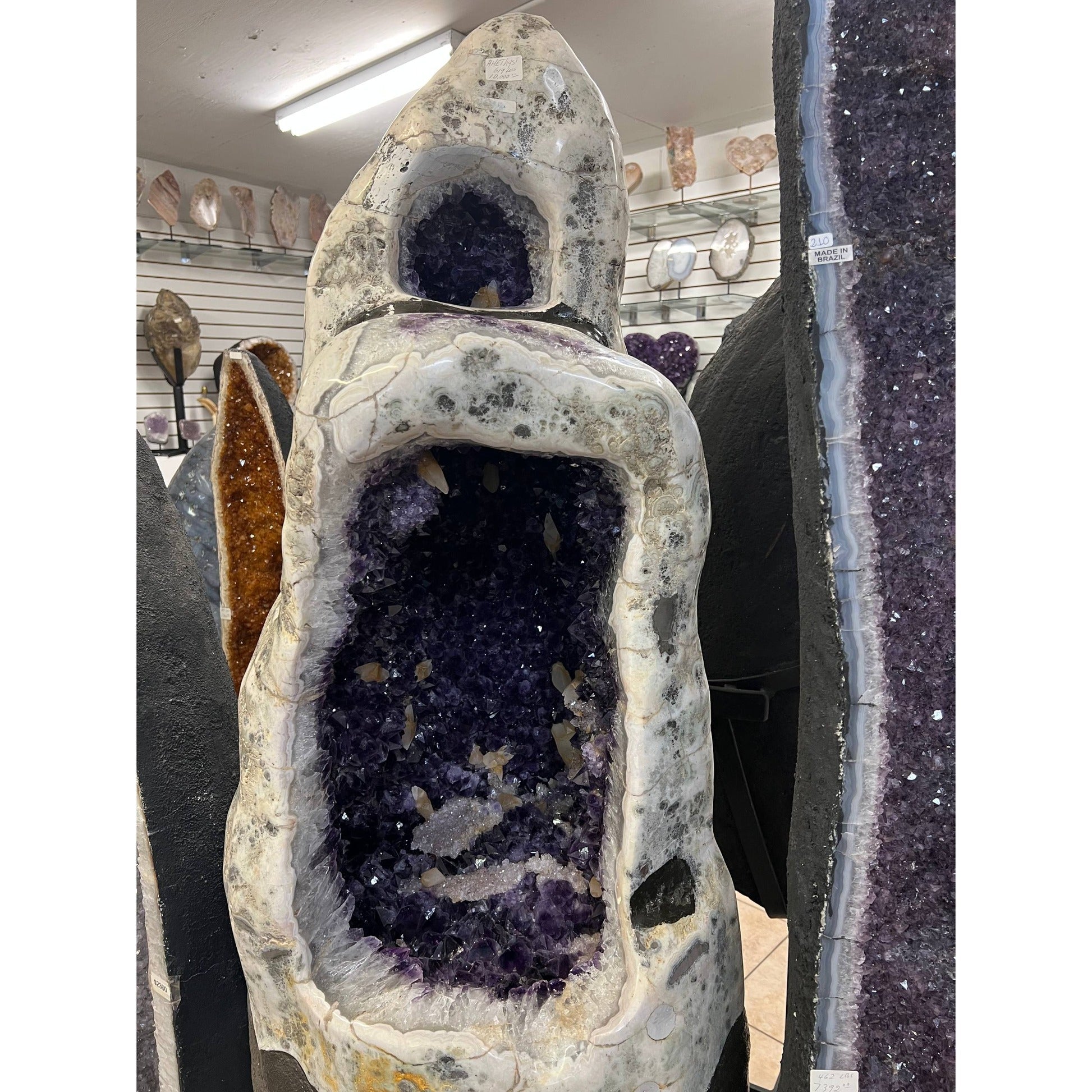 Amethyst Geode Cathedral with Calcite