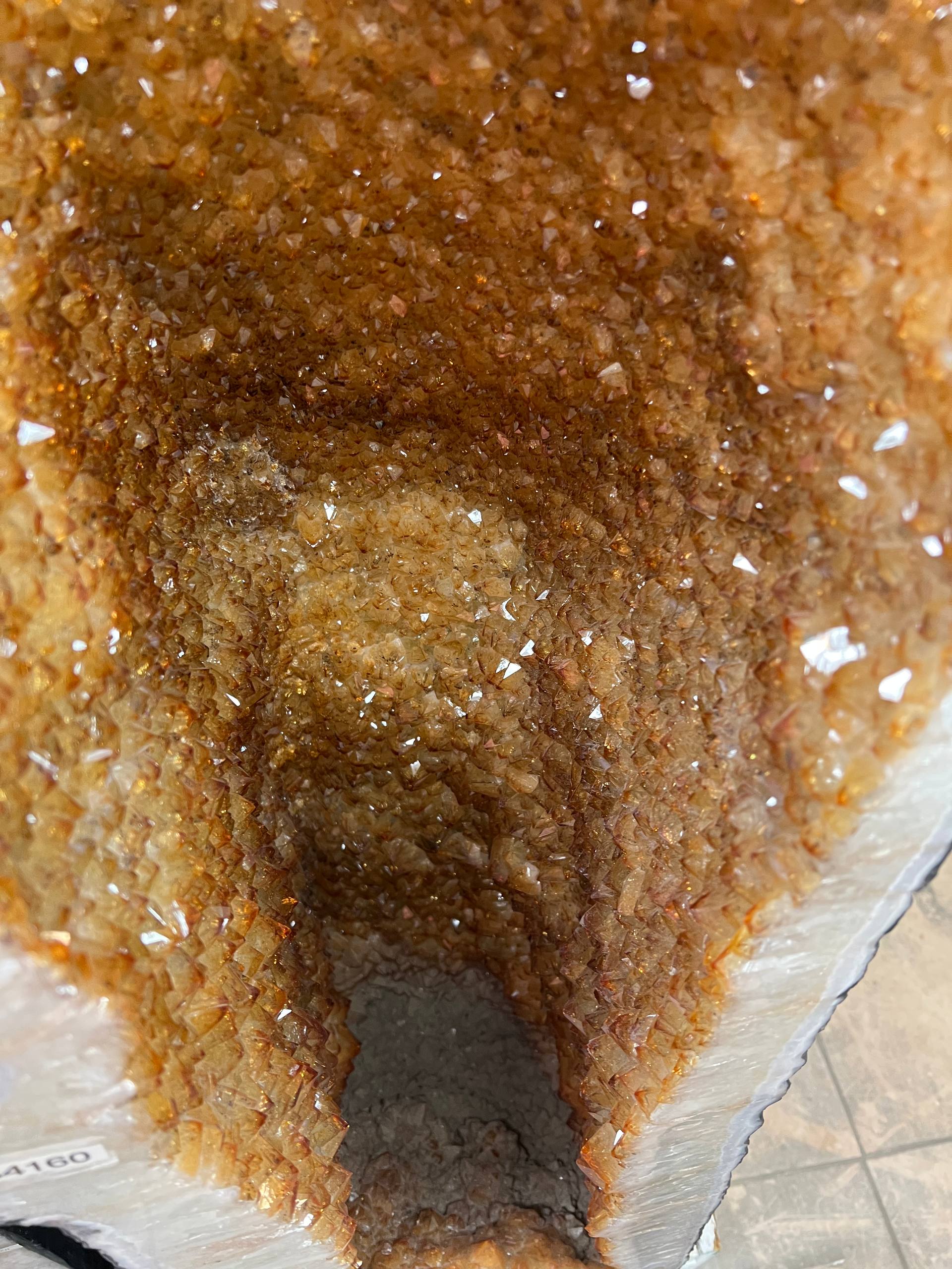 Big tall geode tower standing alone citrine – view 4