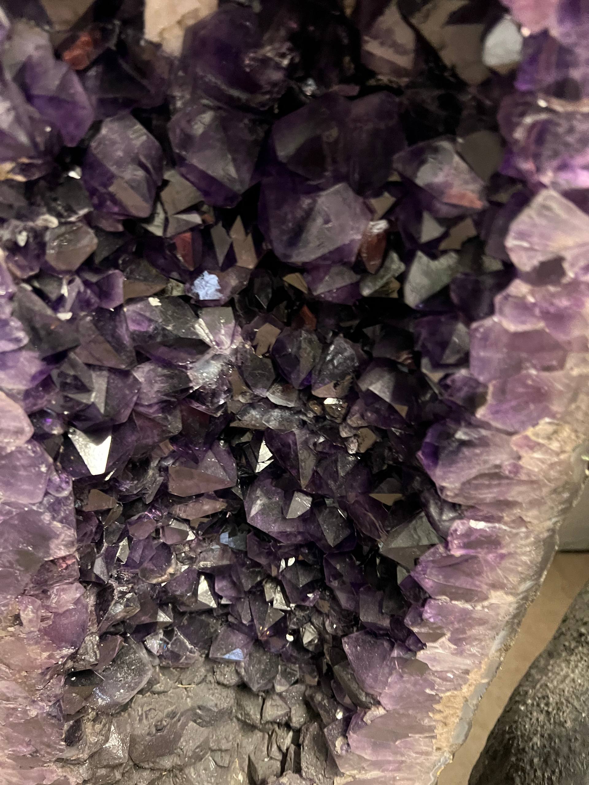 Amethyst tall geode beautiful purple color – view 9