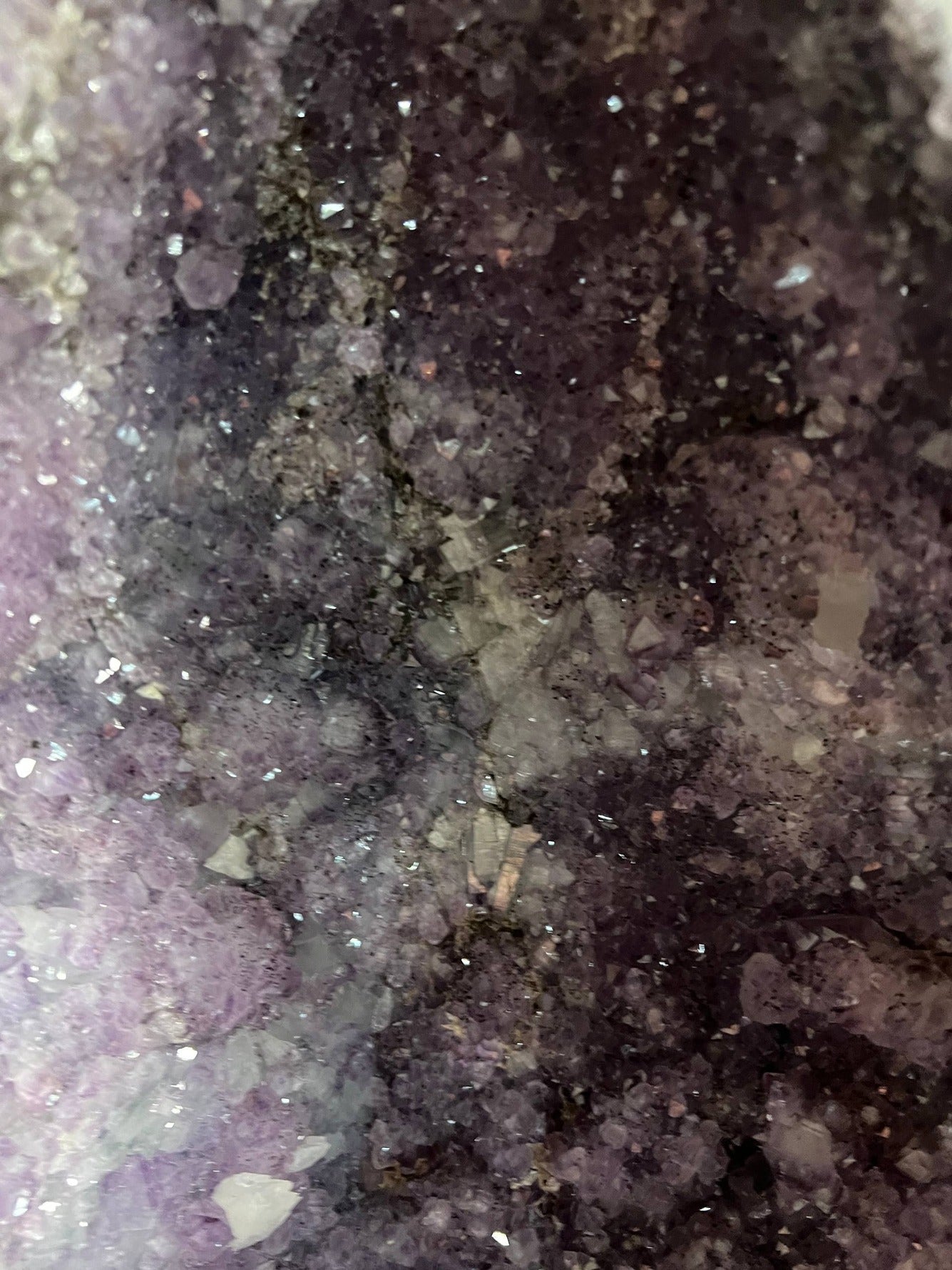 Beautiful dark color amethyst cluster on stand – view 5