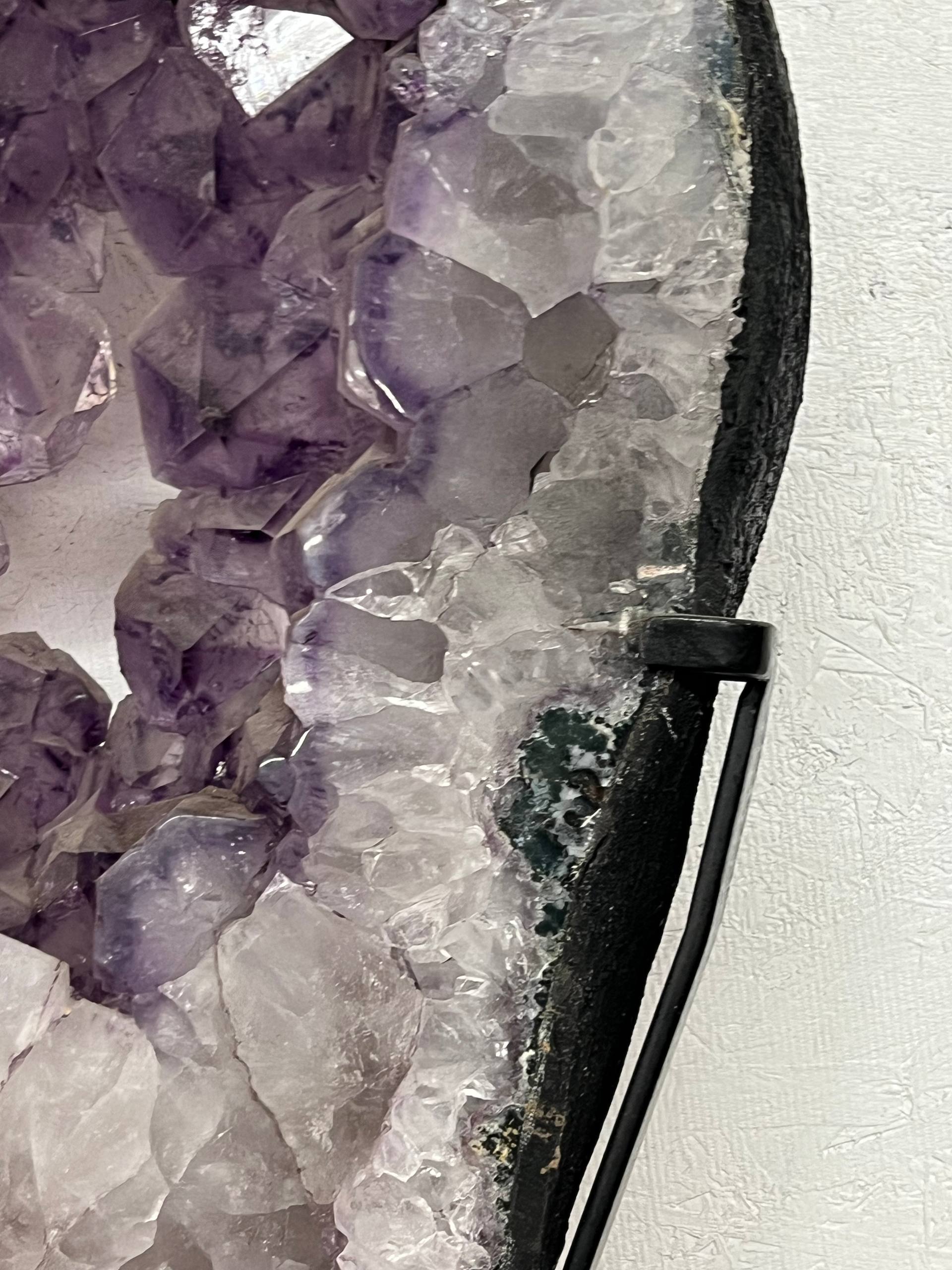 Amethyst geode slabs on stand – view 2