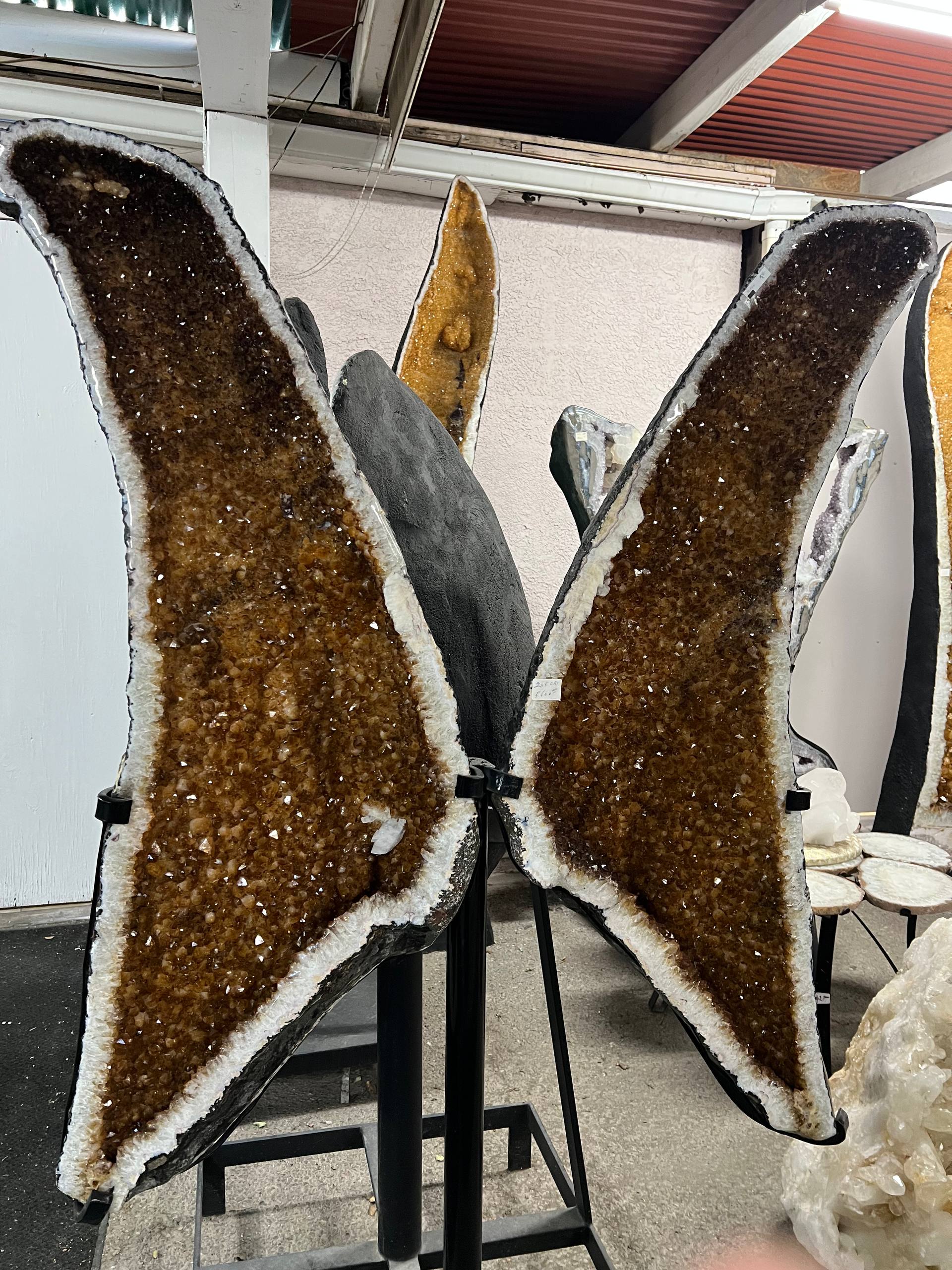 Beautiful citrine wings on stands – view 10