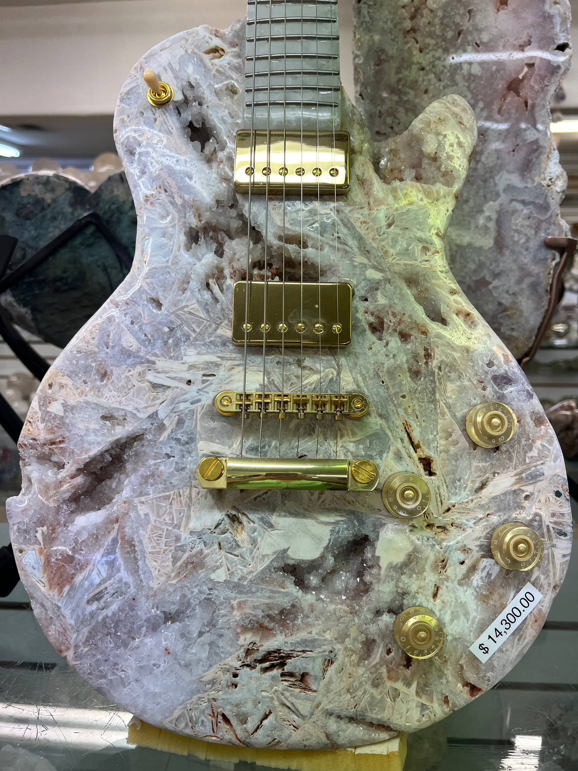 Pink Amethyst Guitar – view 7