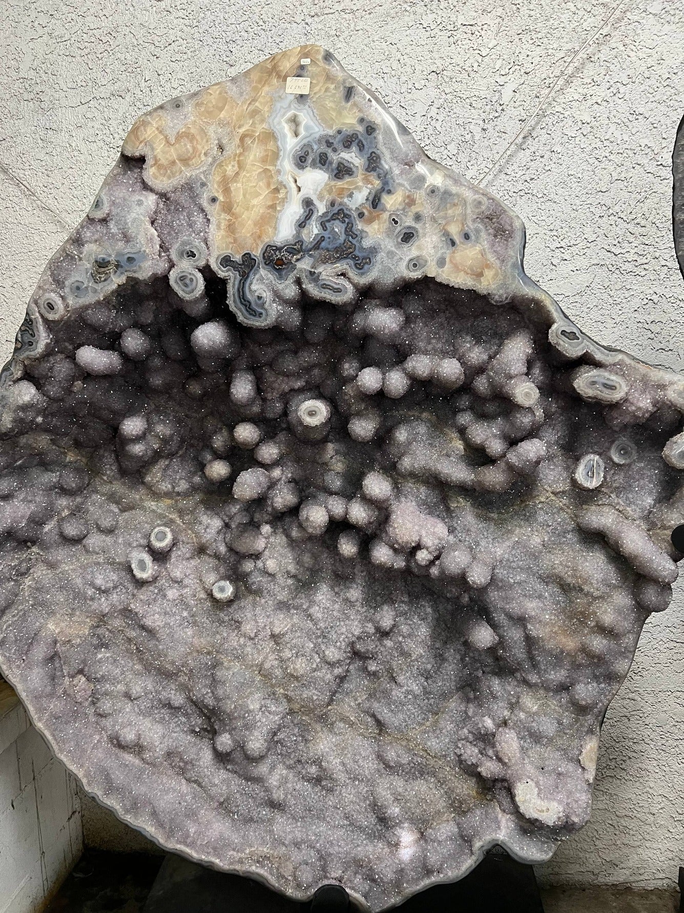 Large Amethyst Agate Slab – full front view