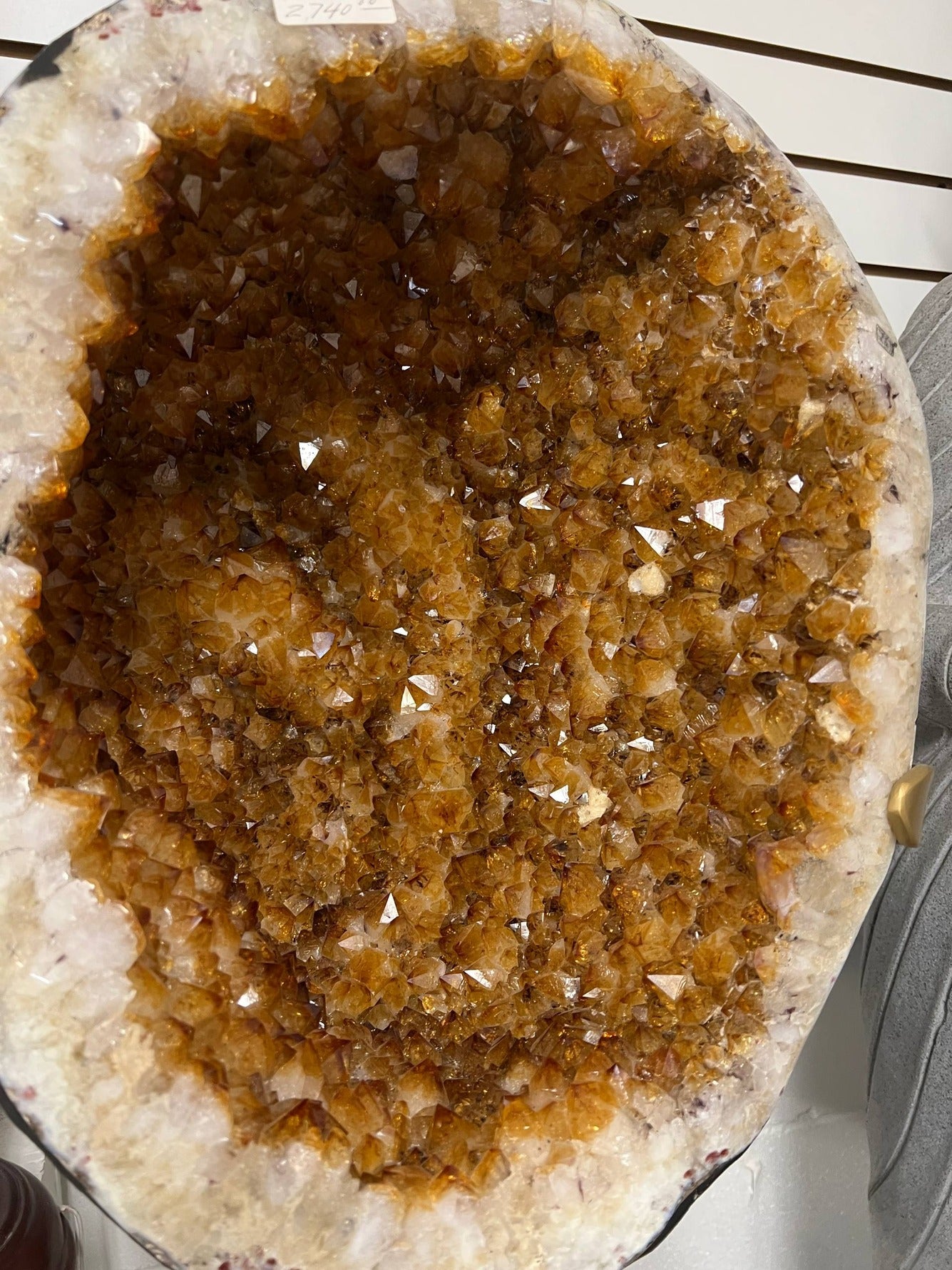 Citrine geode cluster large – view 2
