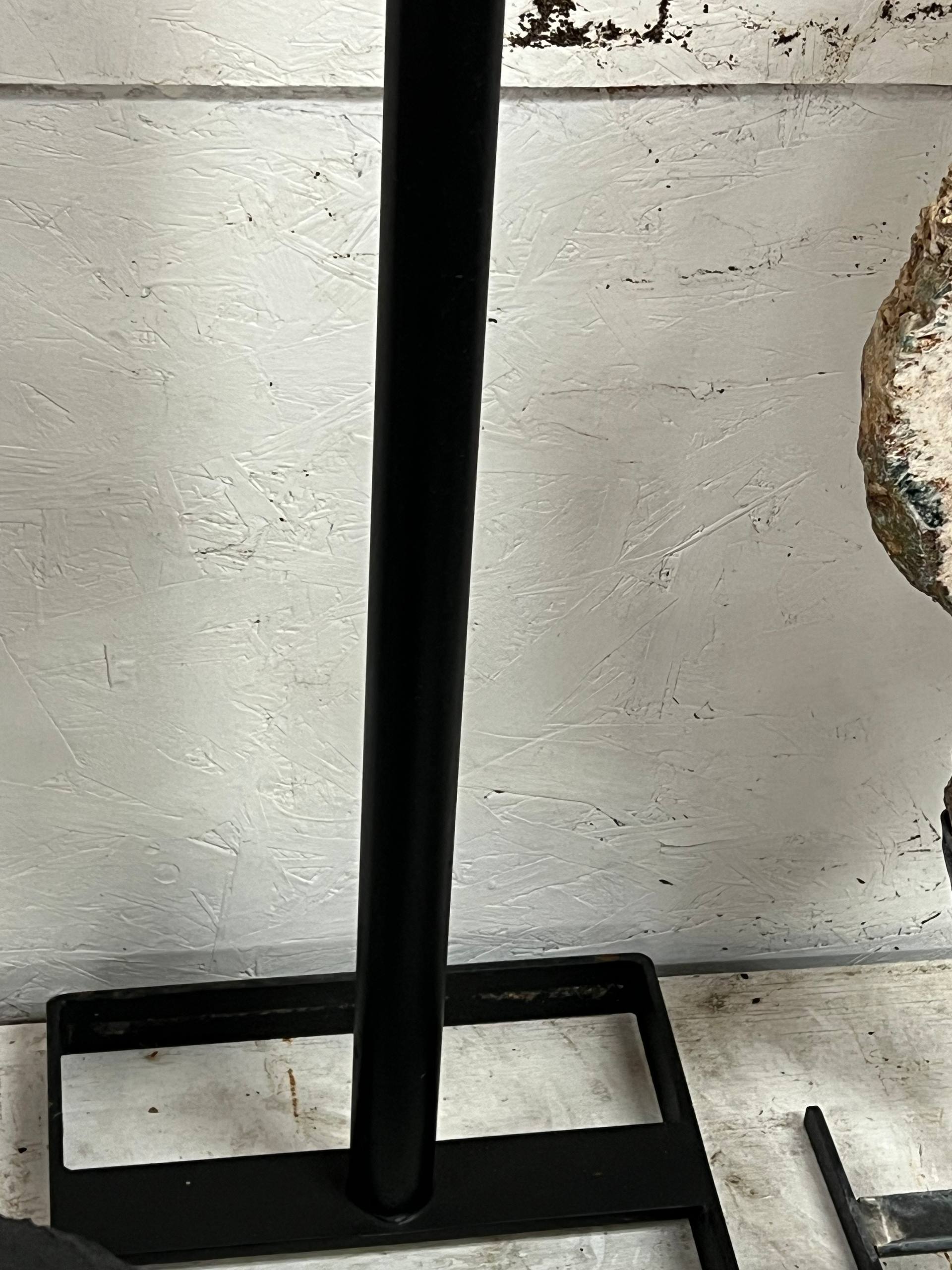 Amethyst geode cut piece on stand – view 4