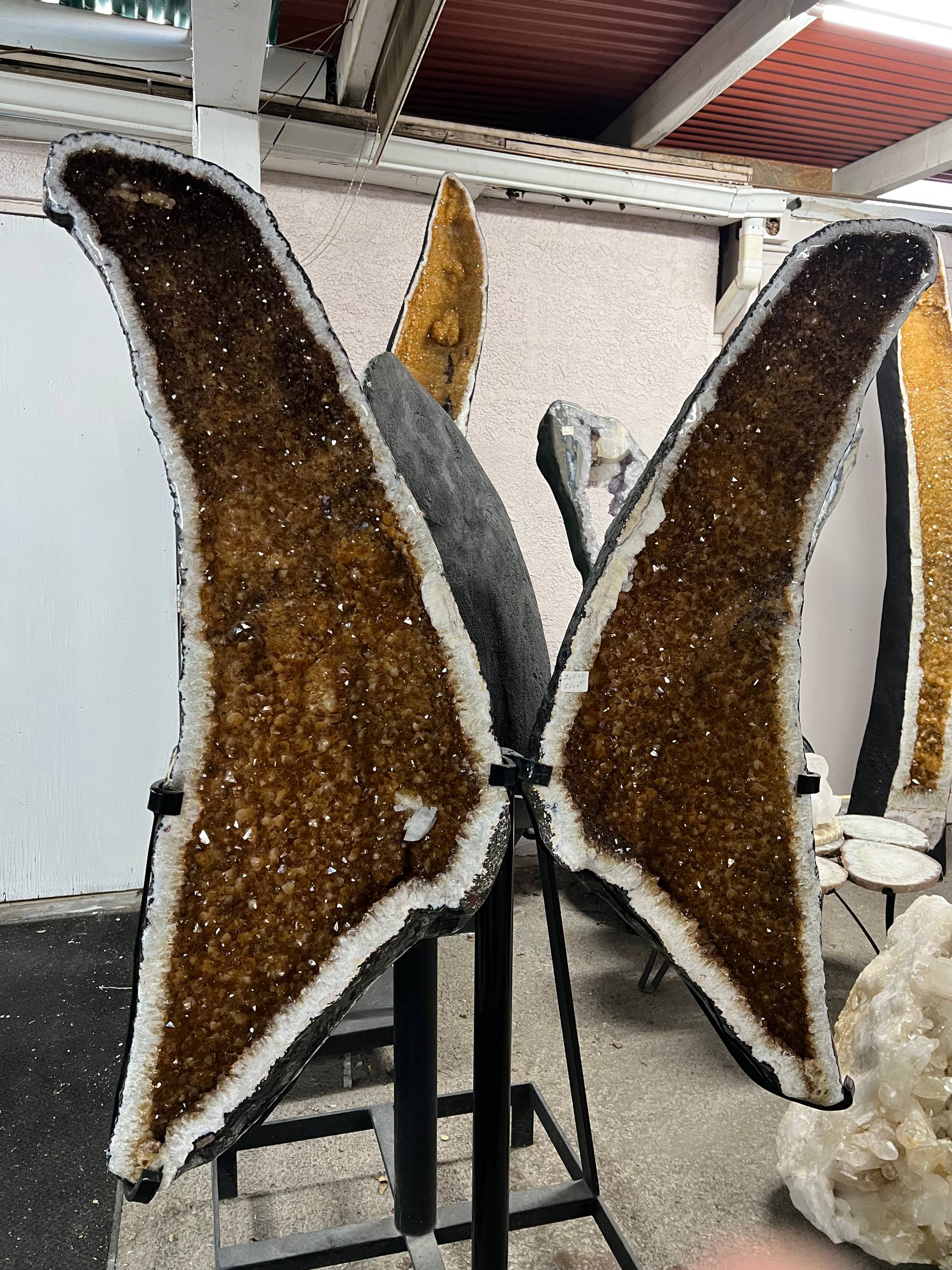 Beautiful citrine wings on stands – view 11