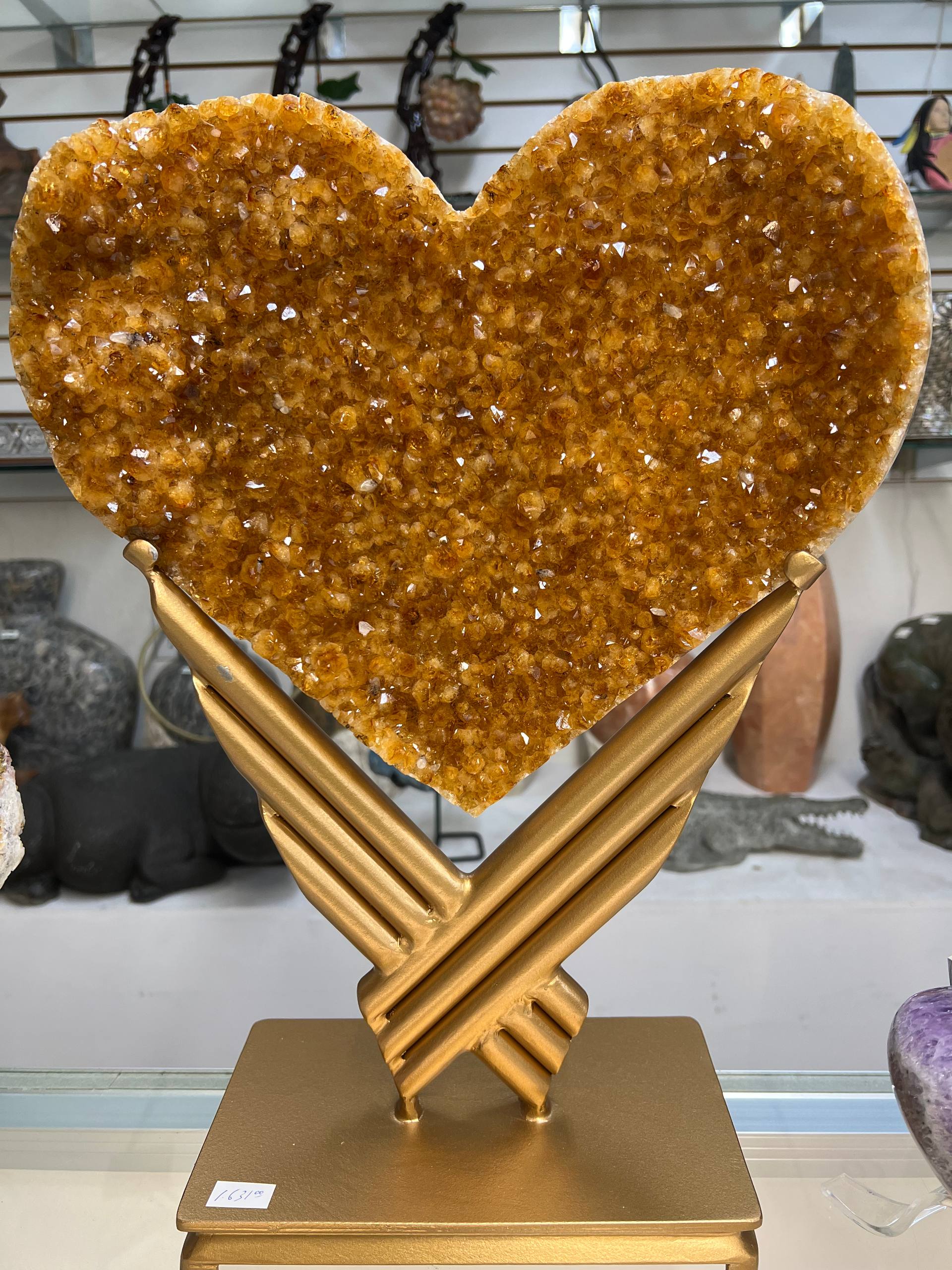 Citrine hearts on stand – view 11