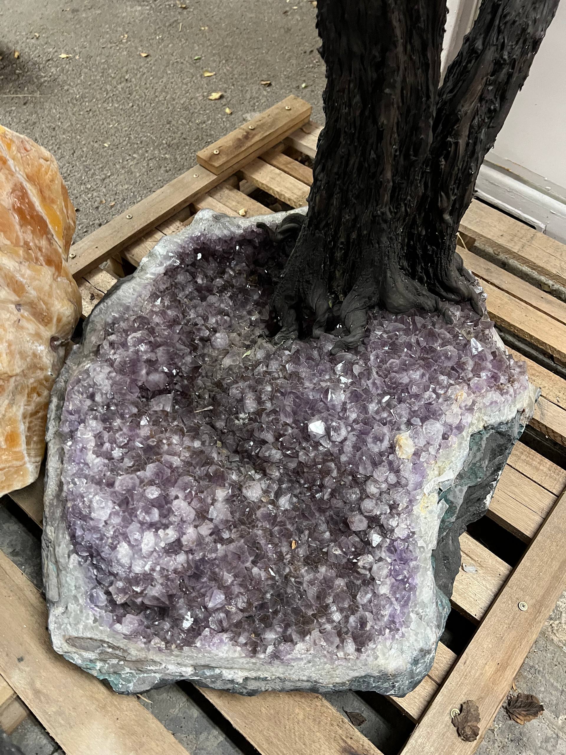 Largest amethyst tree stands on larger amethyst bases, Large money trees – view 12