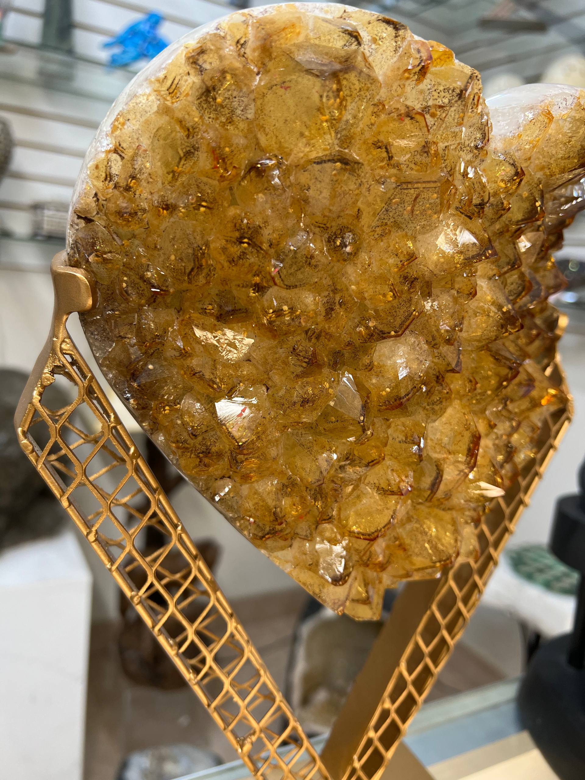Citrine hearts with stands – view 7