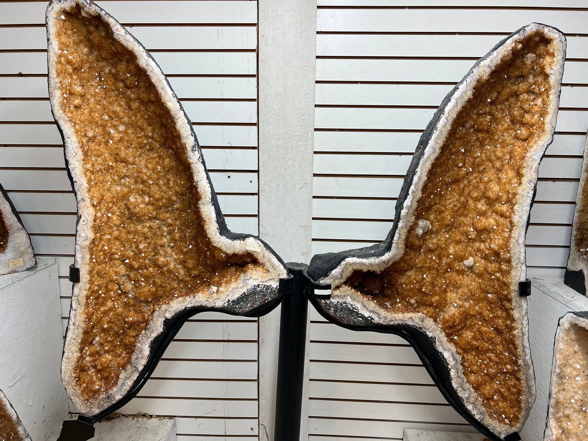 Citrine butterfly wings with stand – view 6