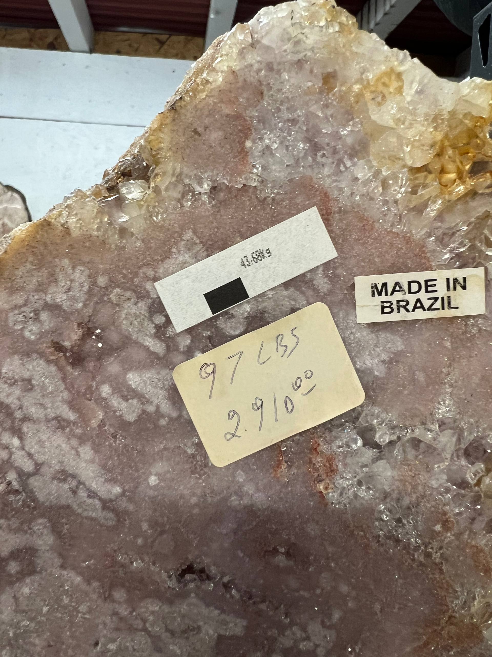 Rose amethyst wings on stand – view 6