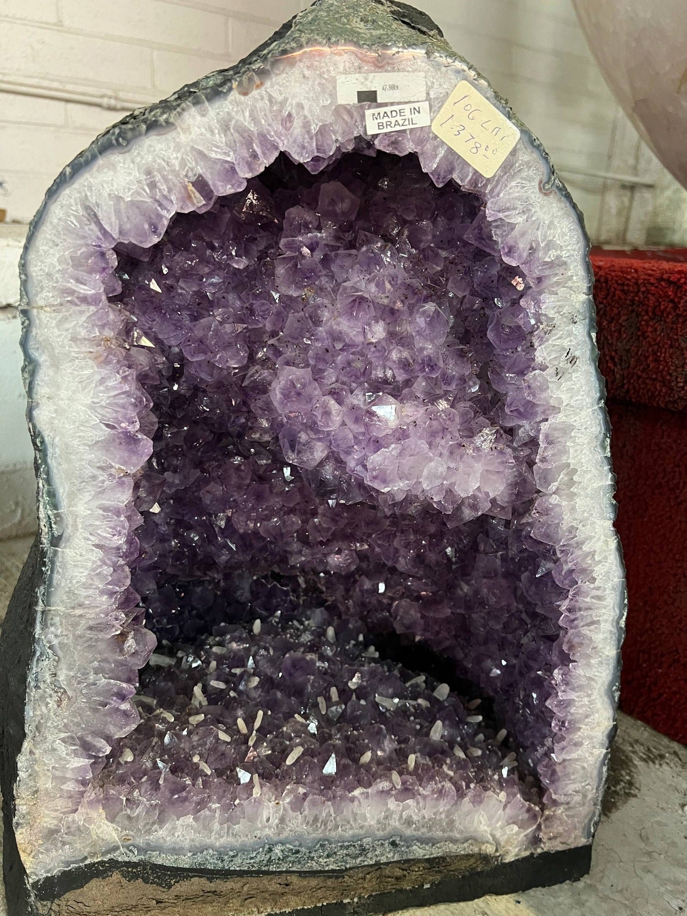 Amethyst Cathedral Geode – full body view