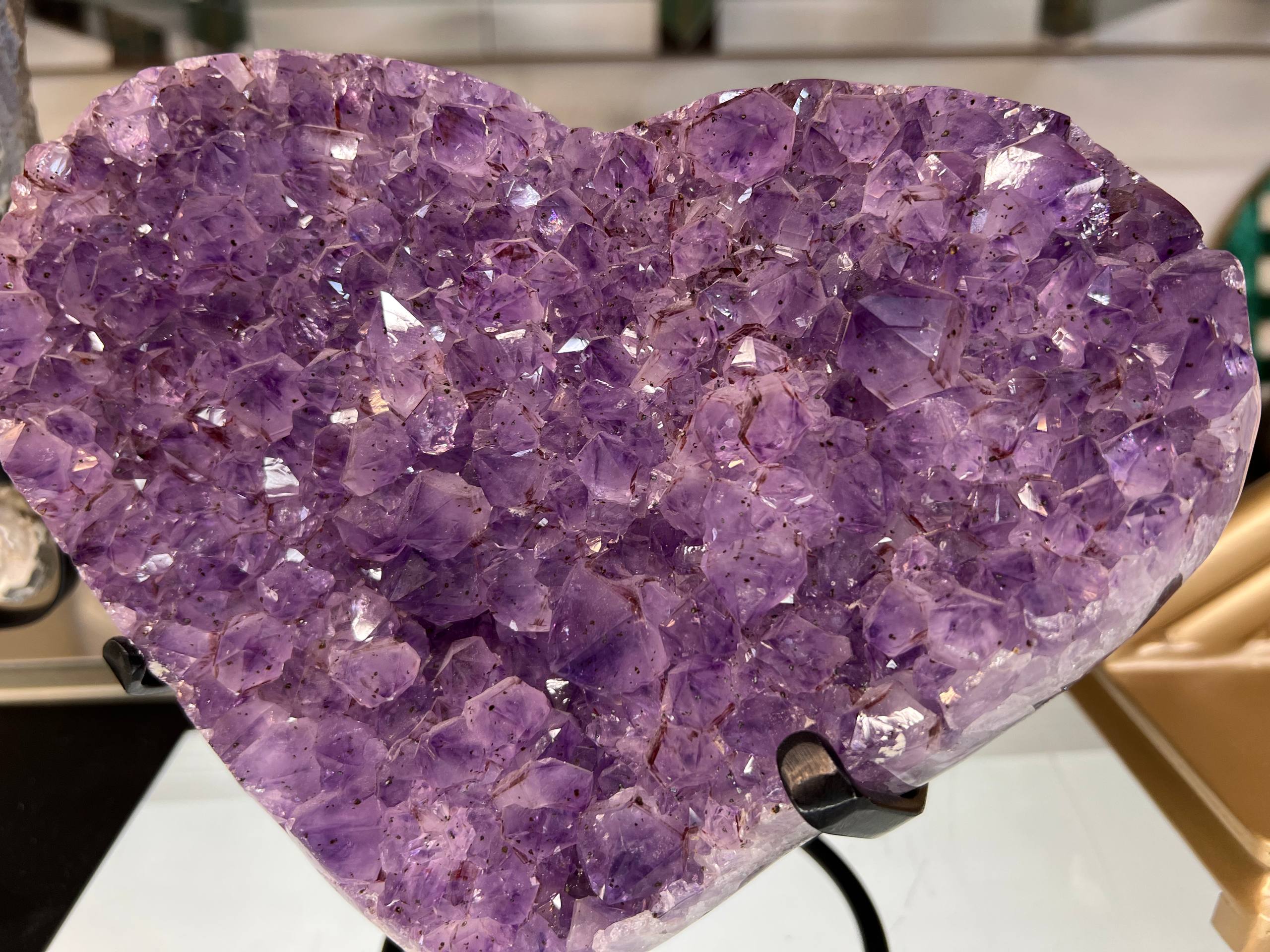 Amethyst hearts on stand – view 7