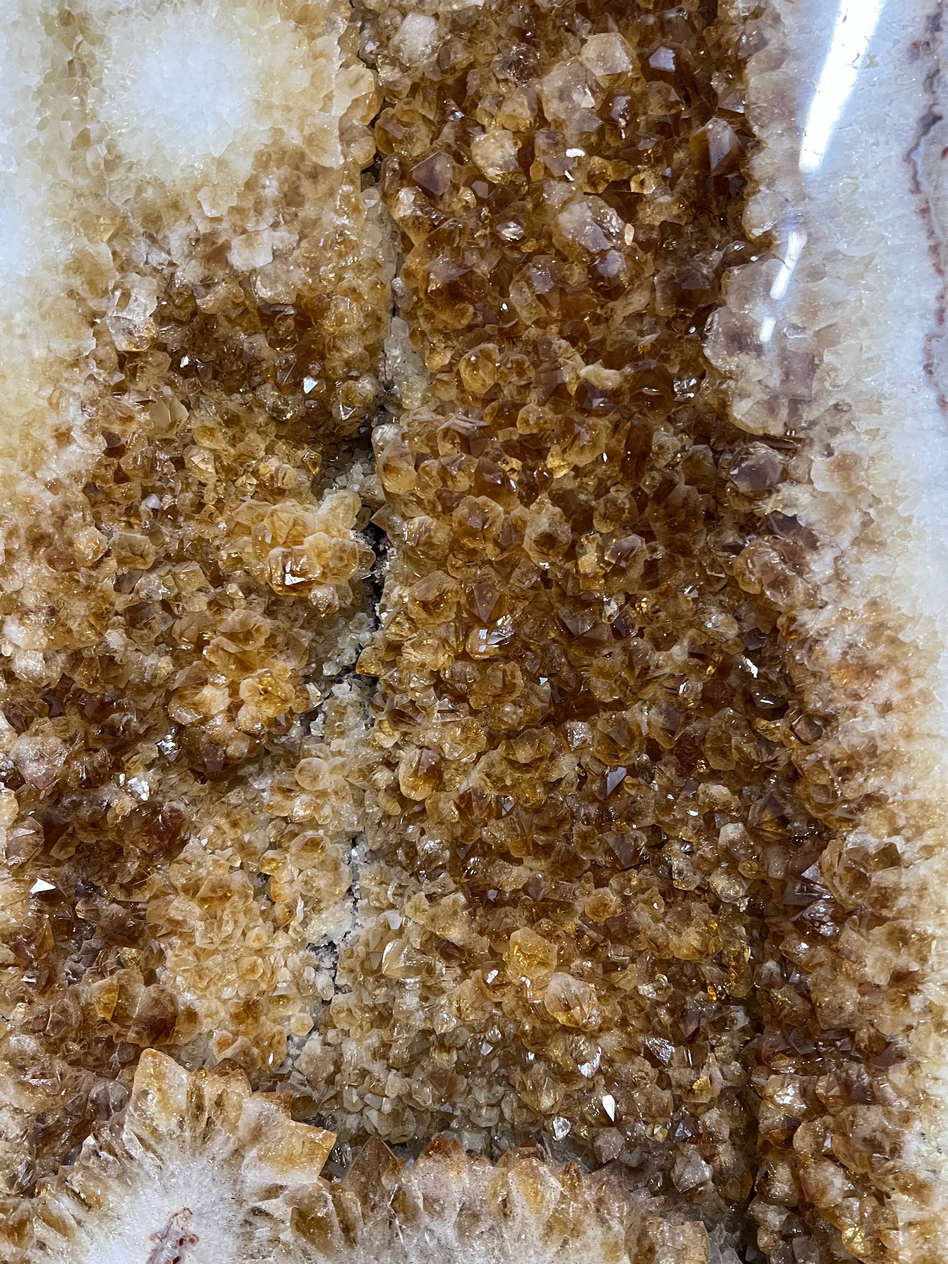 Citrine clusters on stand – view 5