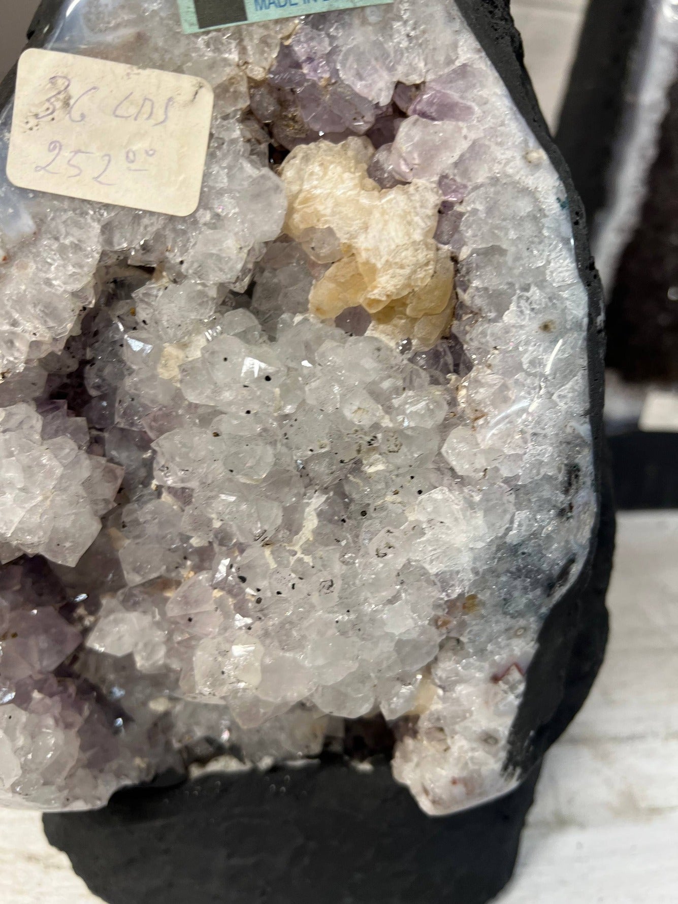 Amethyst Cathedral Geode with Calcite – view 1