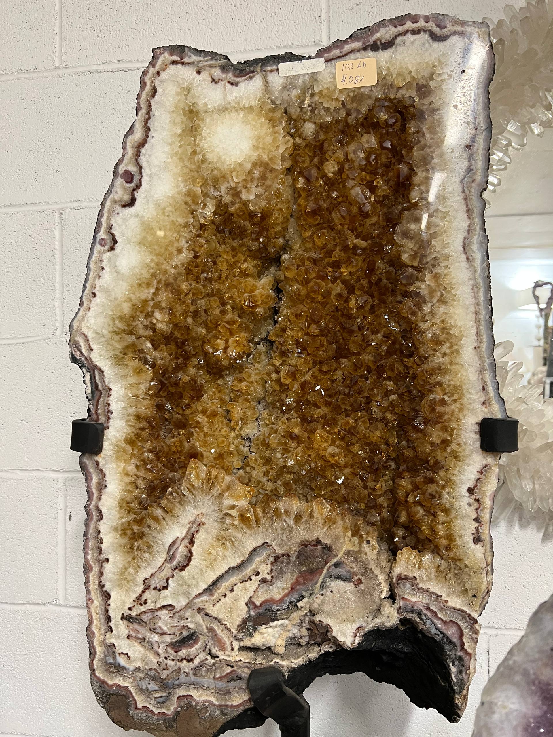 Citrine clusters on stand – view 9