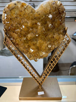Citrine hearts with stands – view 1