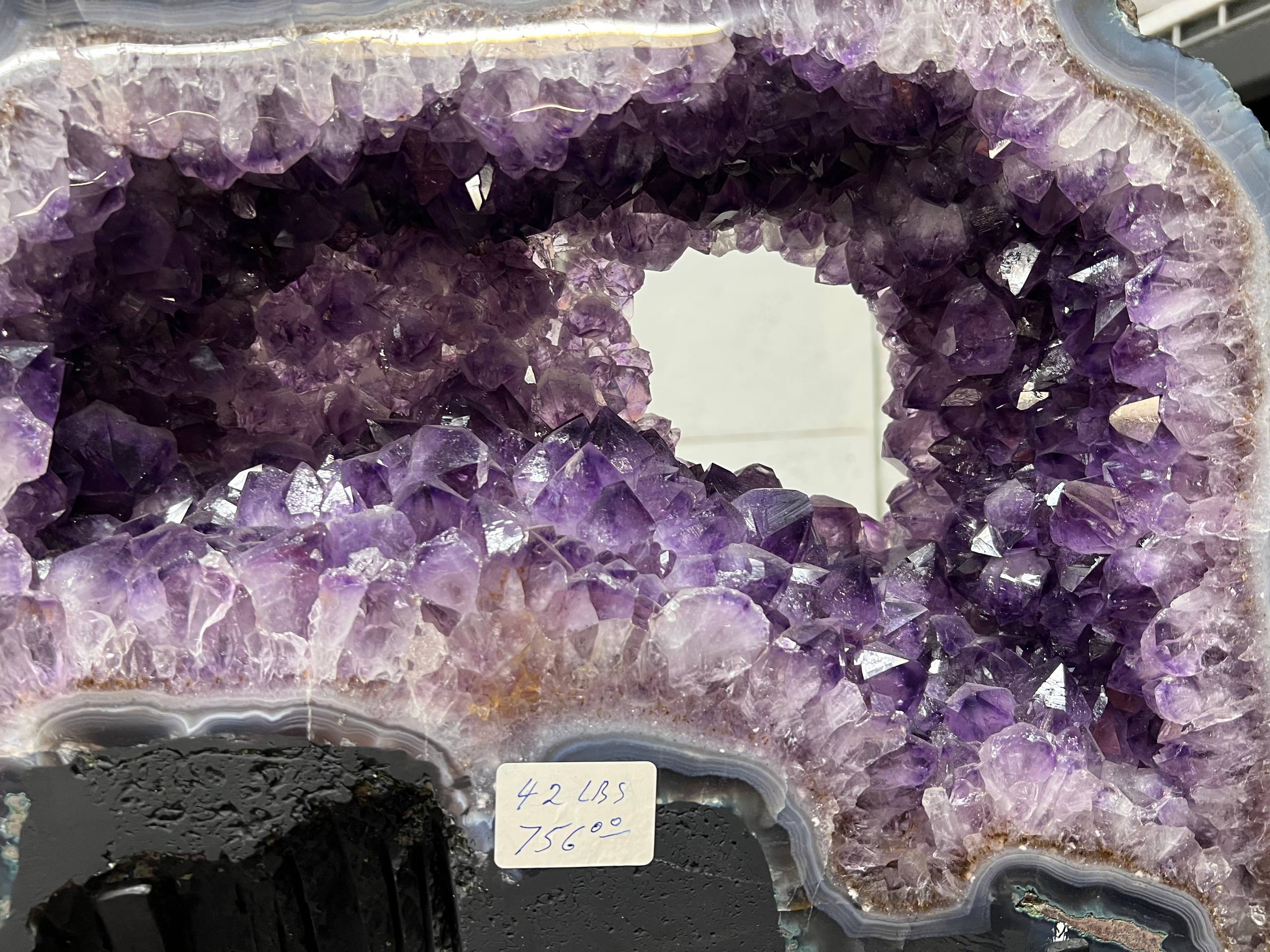 Beautiful geode on stands for display – view 2