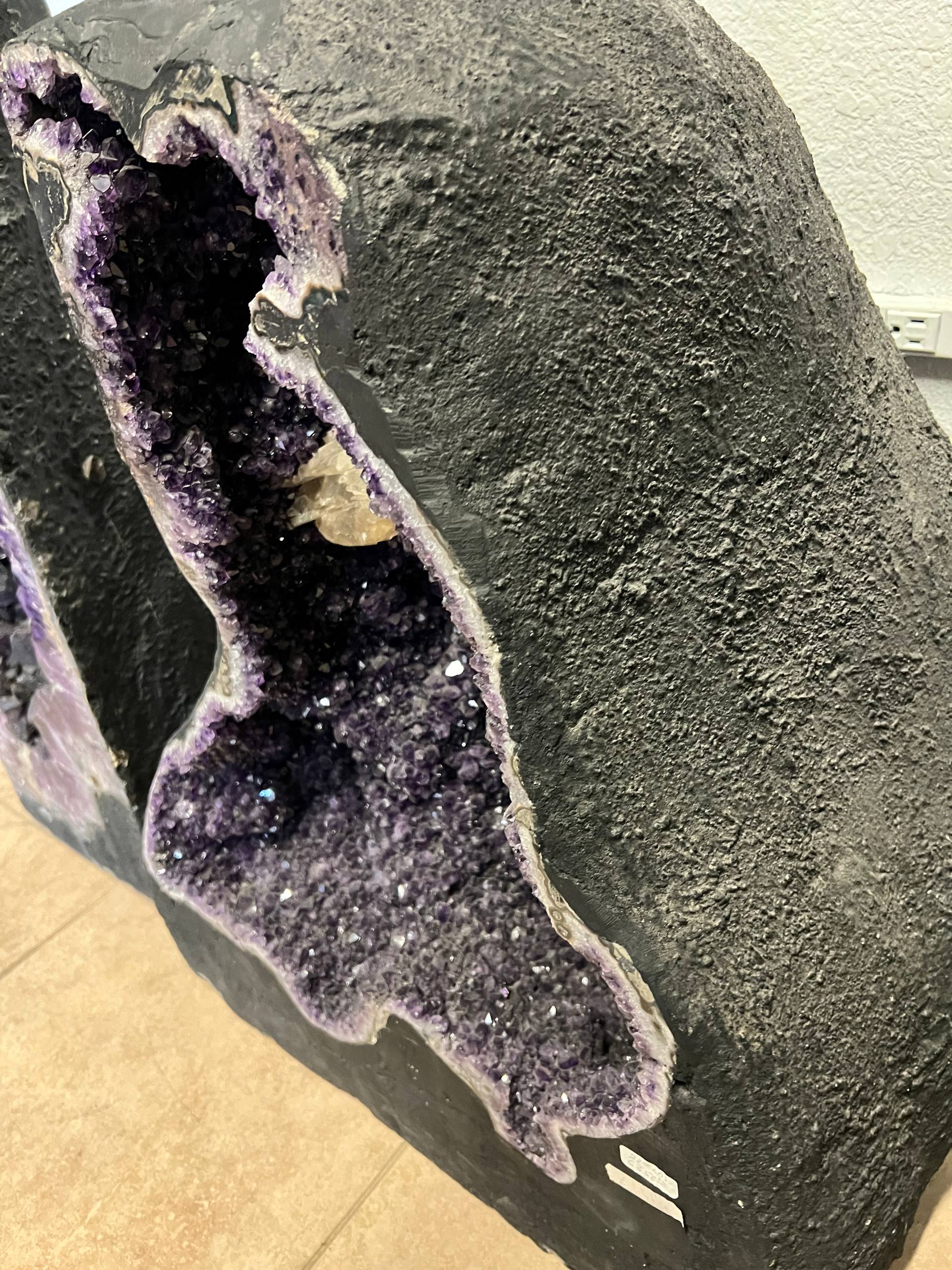 Amethyst tall geode beautiful purple color – view 14